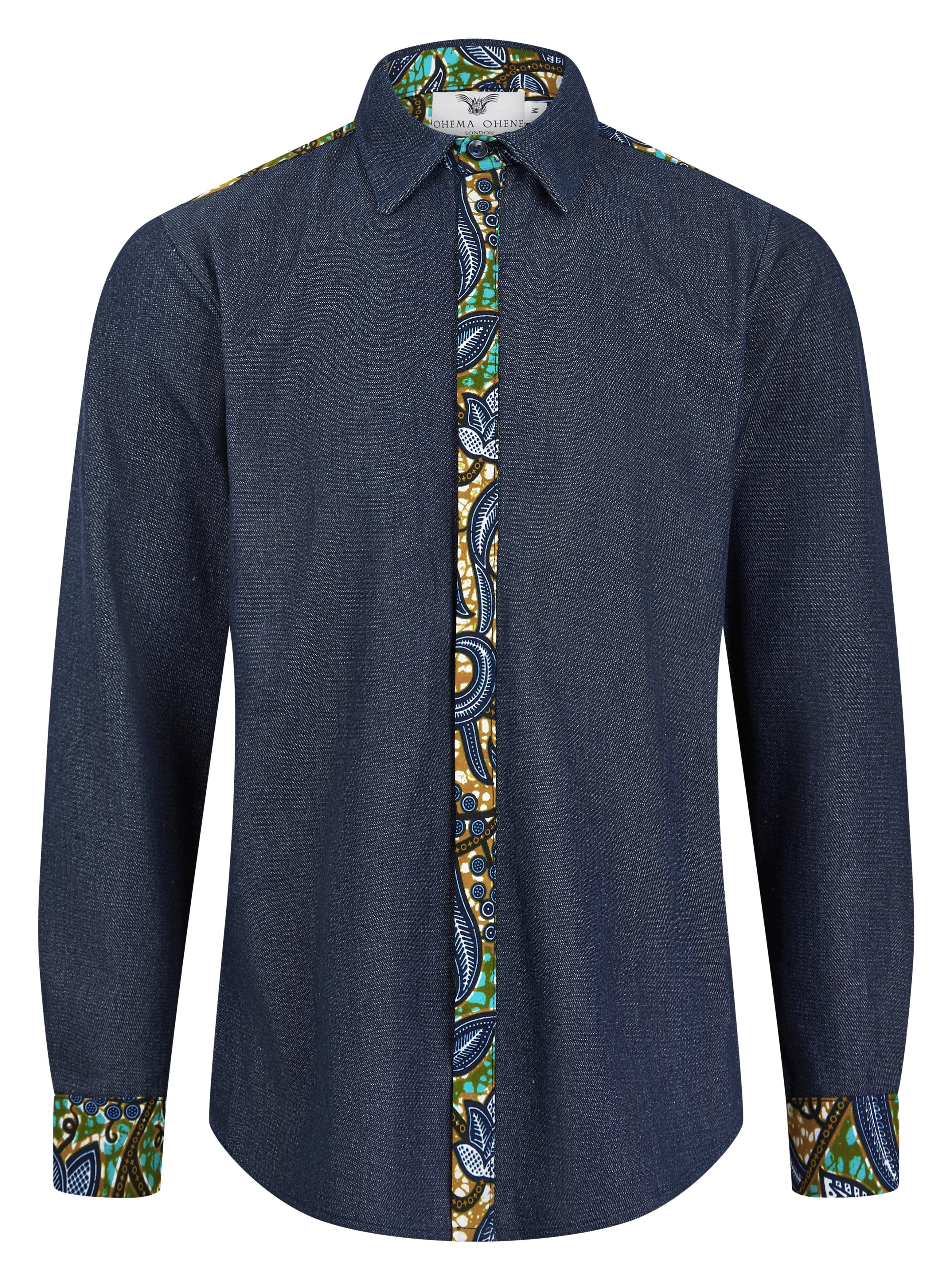 Men's African print Denim shirt – OHEMA OHENE AFRICAN INSPIRED FASHION