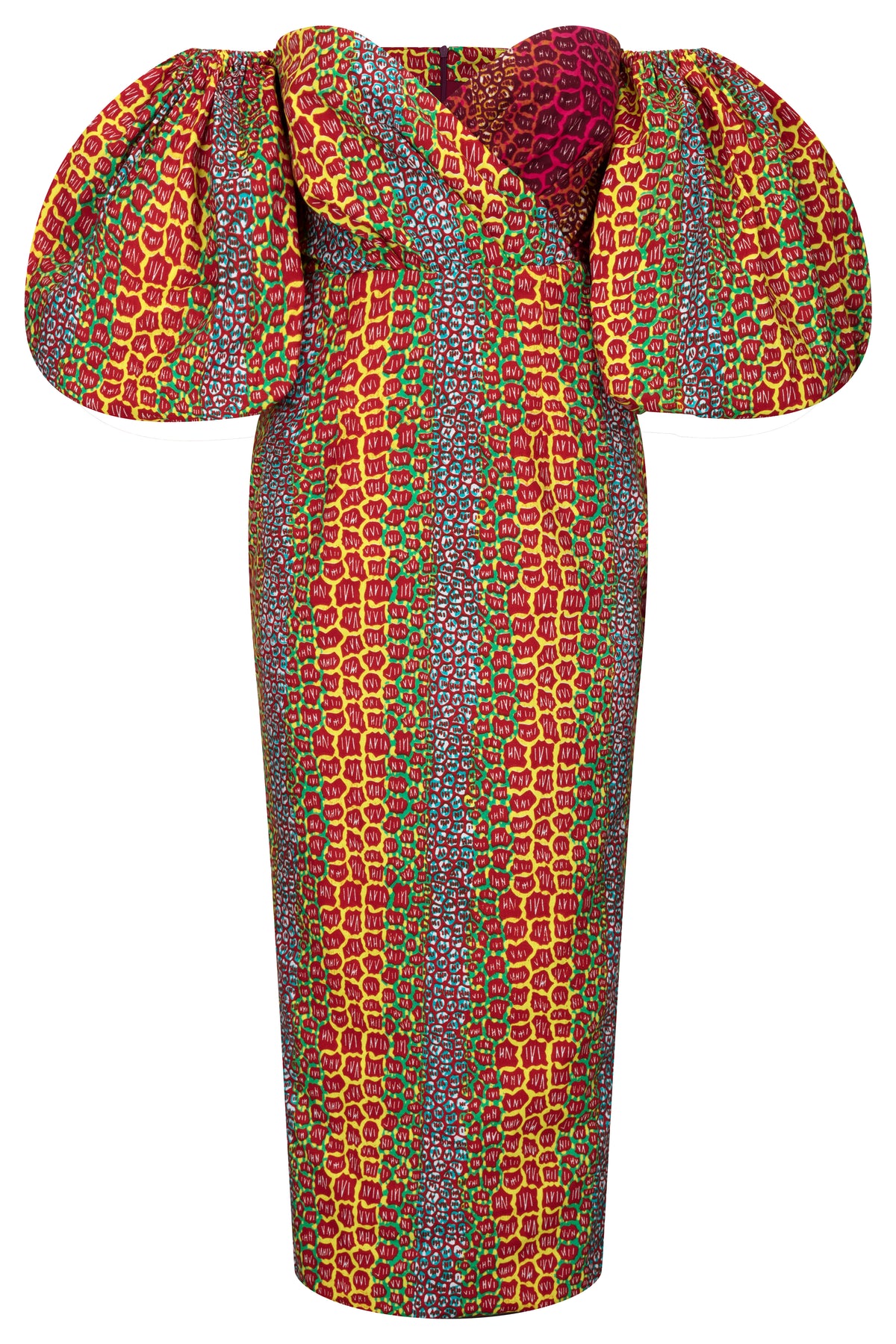 African print midaxi dress