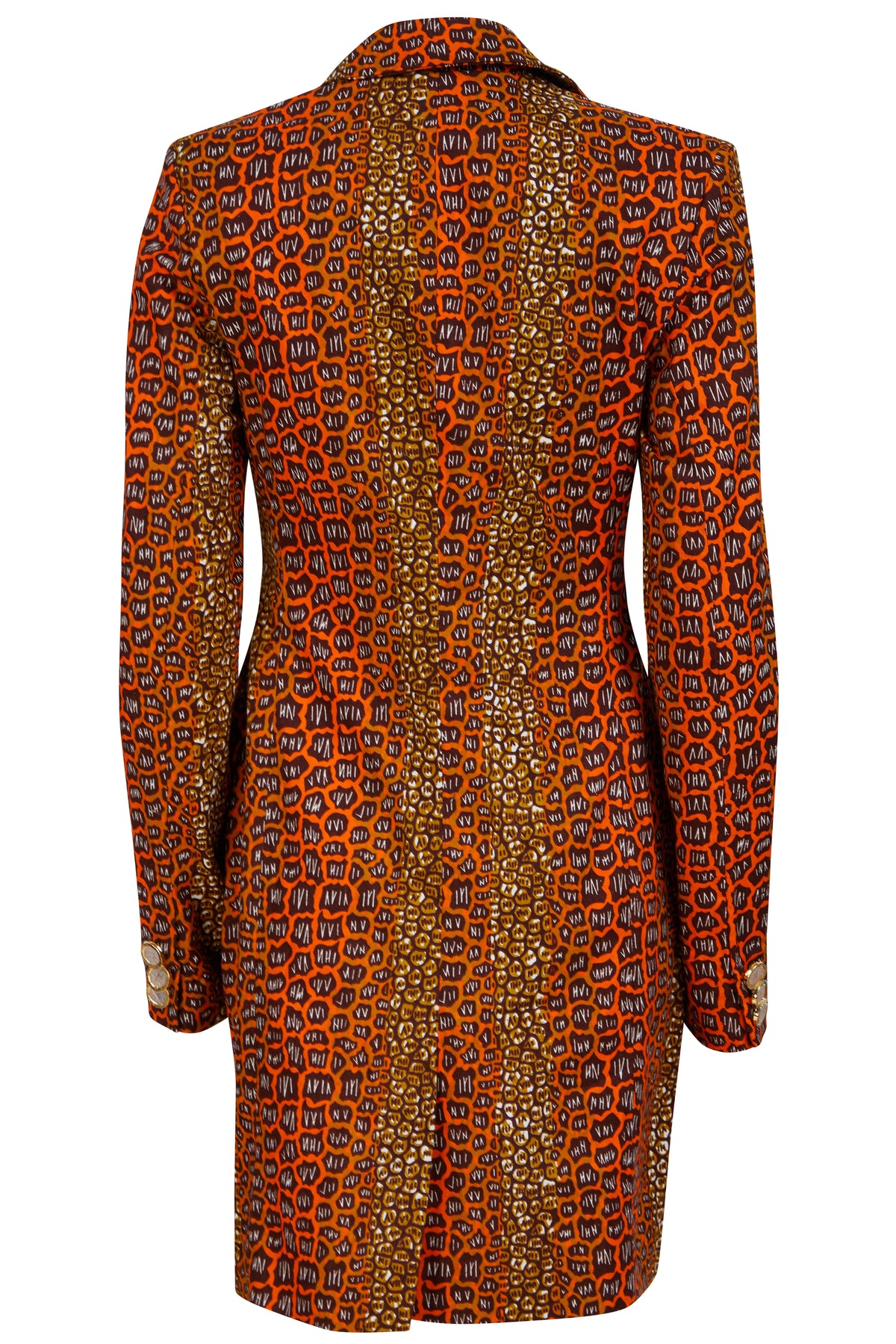Jacqui African print blazer dress-Flintstone - OHEMA OHENE AFRICAN INSPIRED FASHION