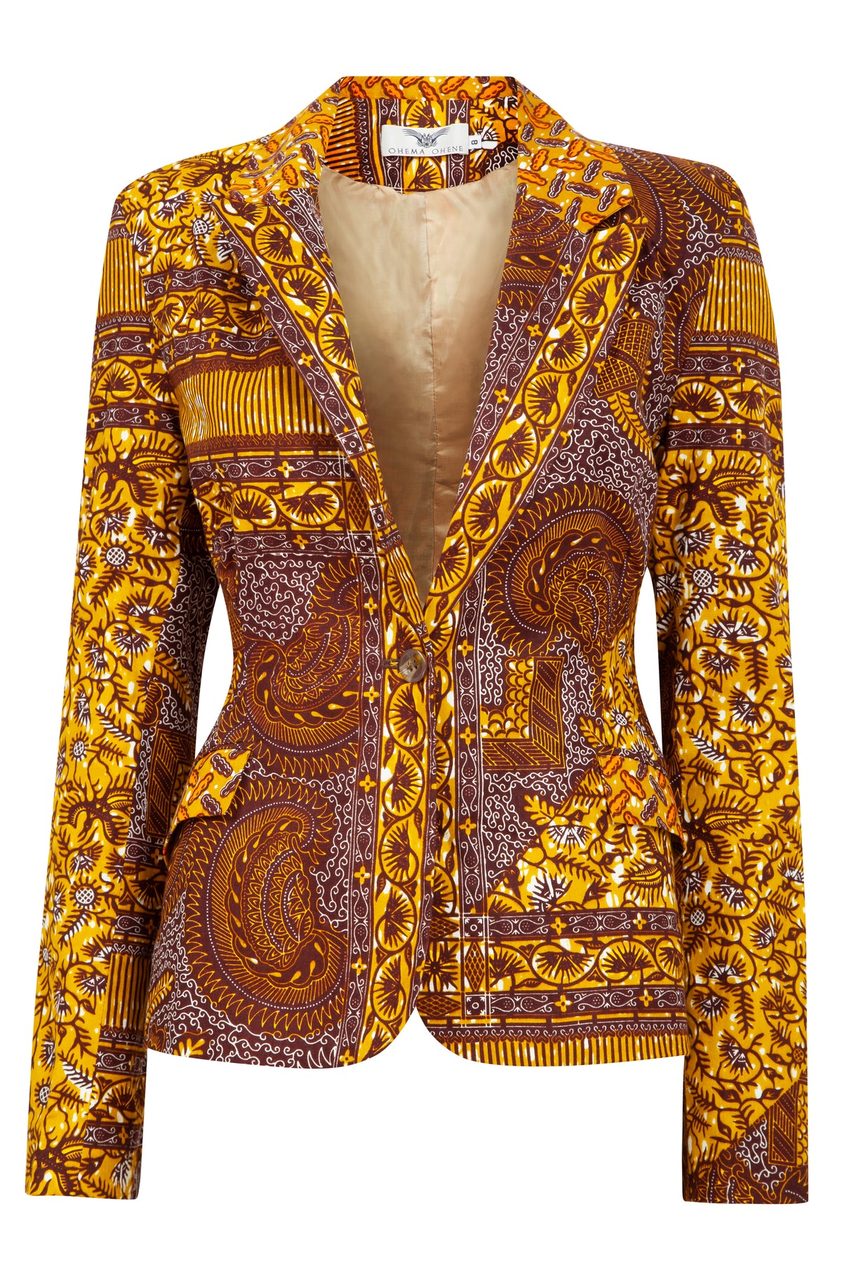 African print blazer Ohema Ohene