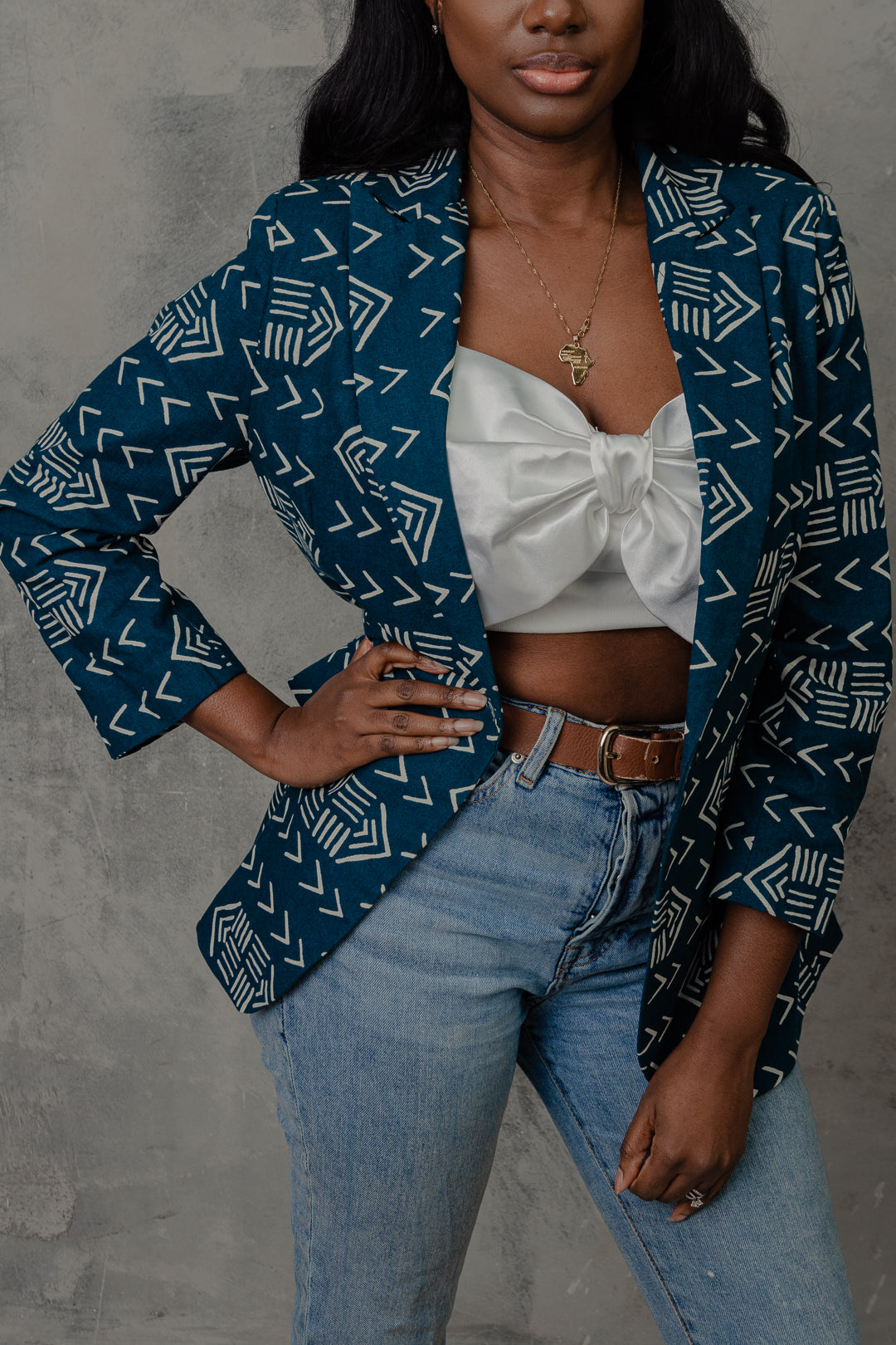 Jade Bologan African print blazer