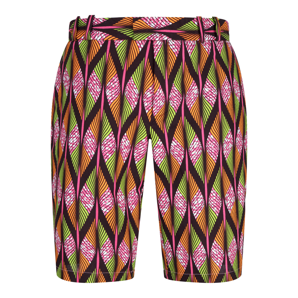African print shorts