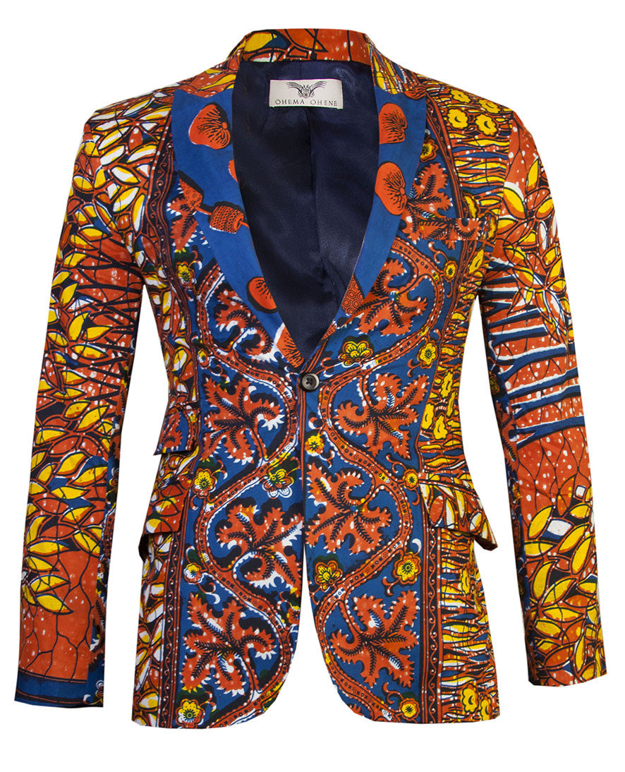 African print Blazer Button Femi-Ewuasi – OHEMA OHENE AFRICAN