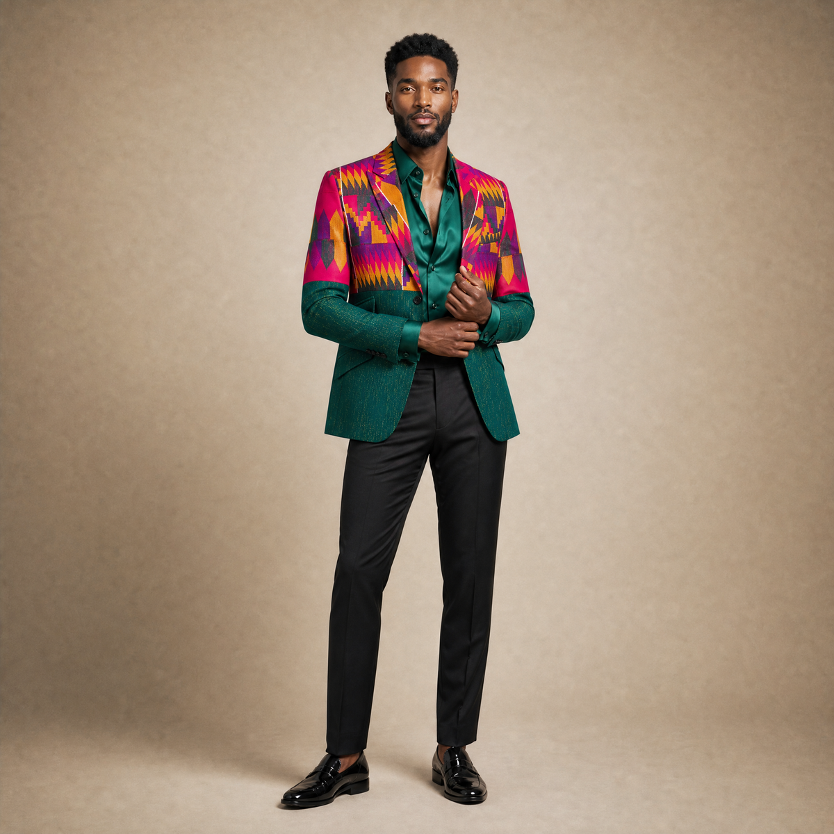 Men's Handwoven Kente Blazer