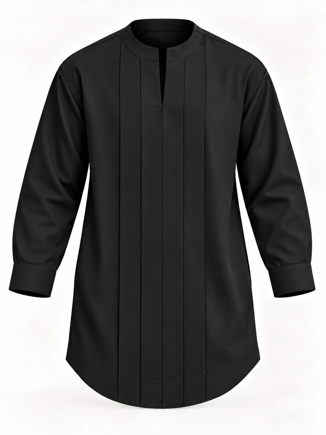 Men's Senator Black Long Sleeve Kaftan Suit