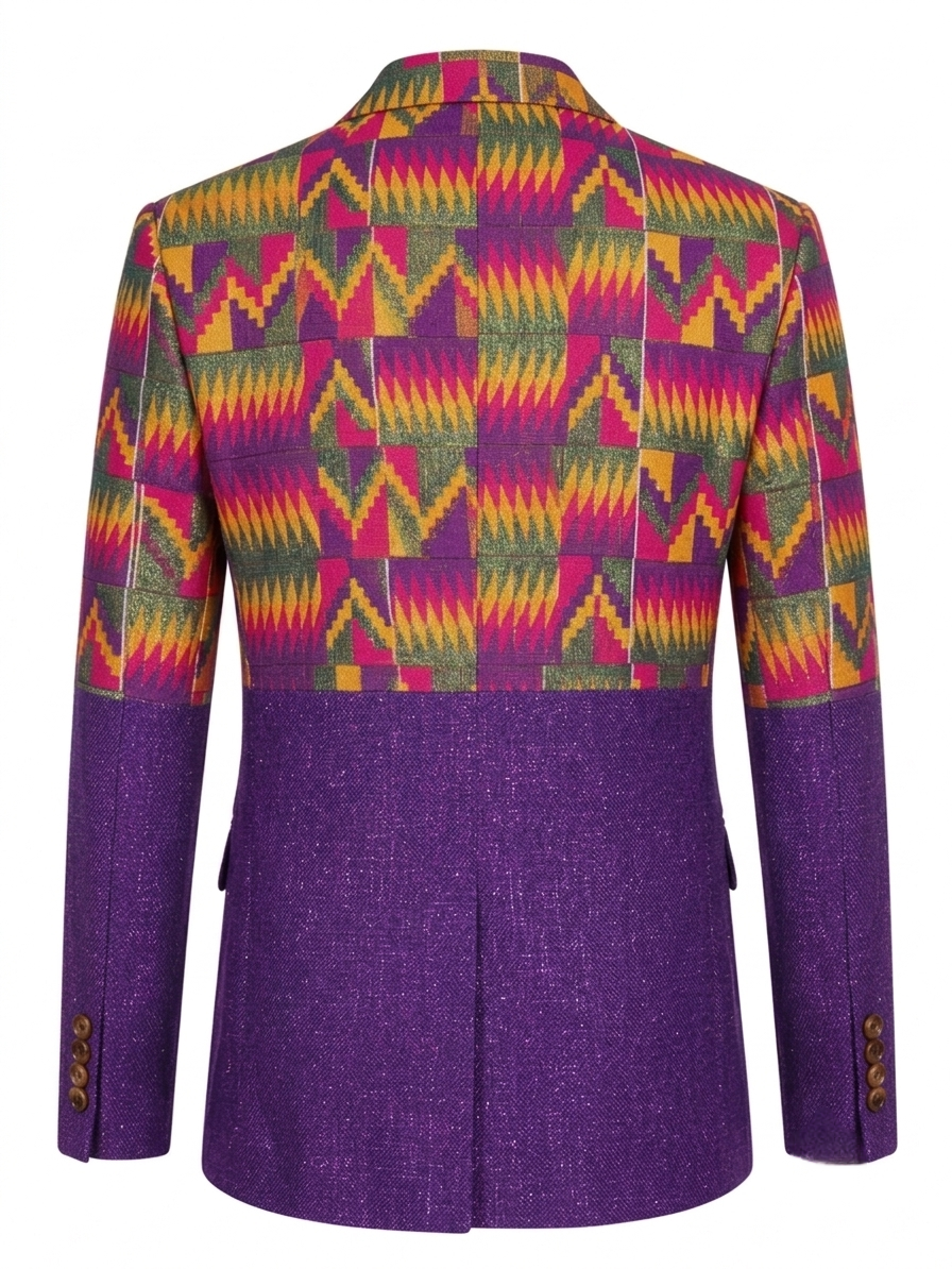 Kente blazer Ohema Ohene purple