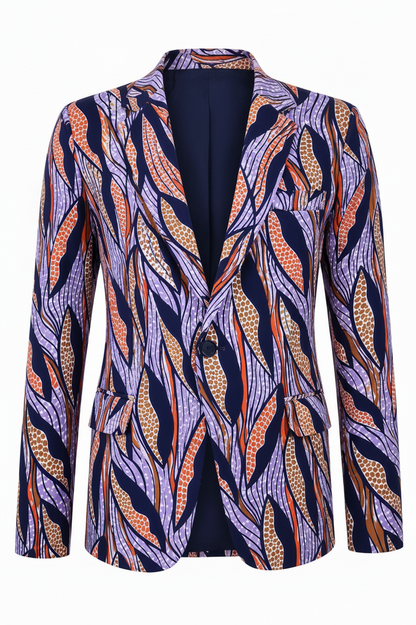Men's African print Blazer Pearl of Africa
