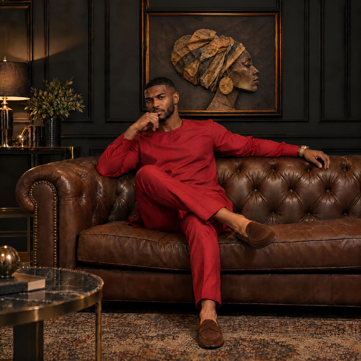 Men's Long Kaftan Suit
