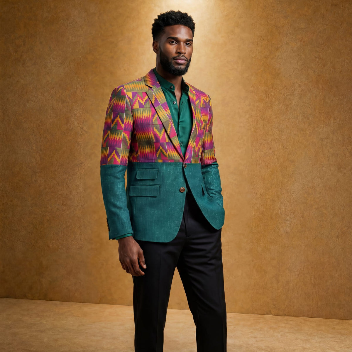 Men's Handwoven Kente Blazer