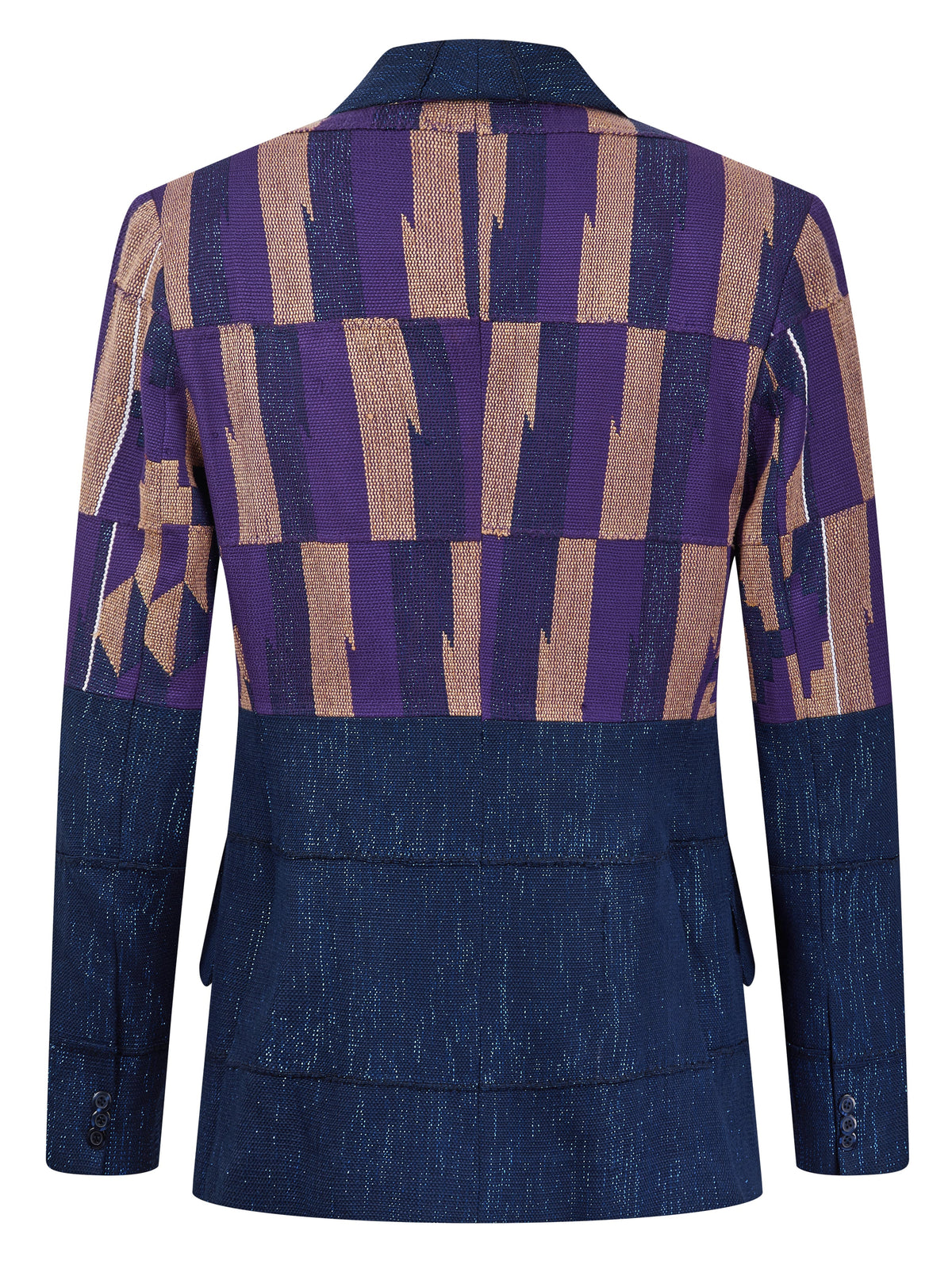 Men's Handwoven Blue Kente Blazer
