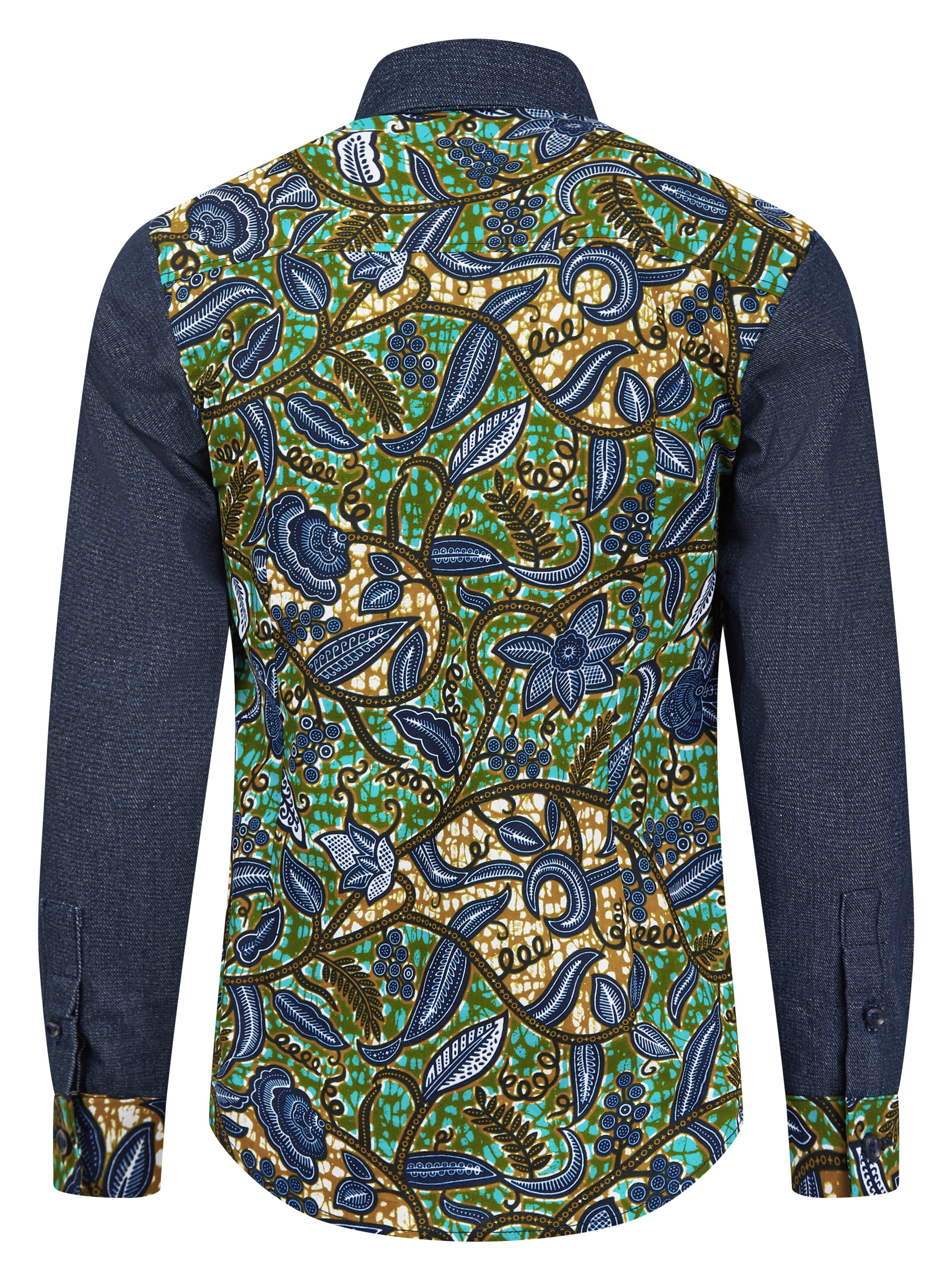 Men's African print Denim shirt – OHEMA OHENE AFRICAN INSPIRED FASHION