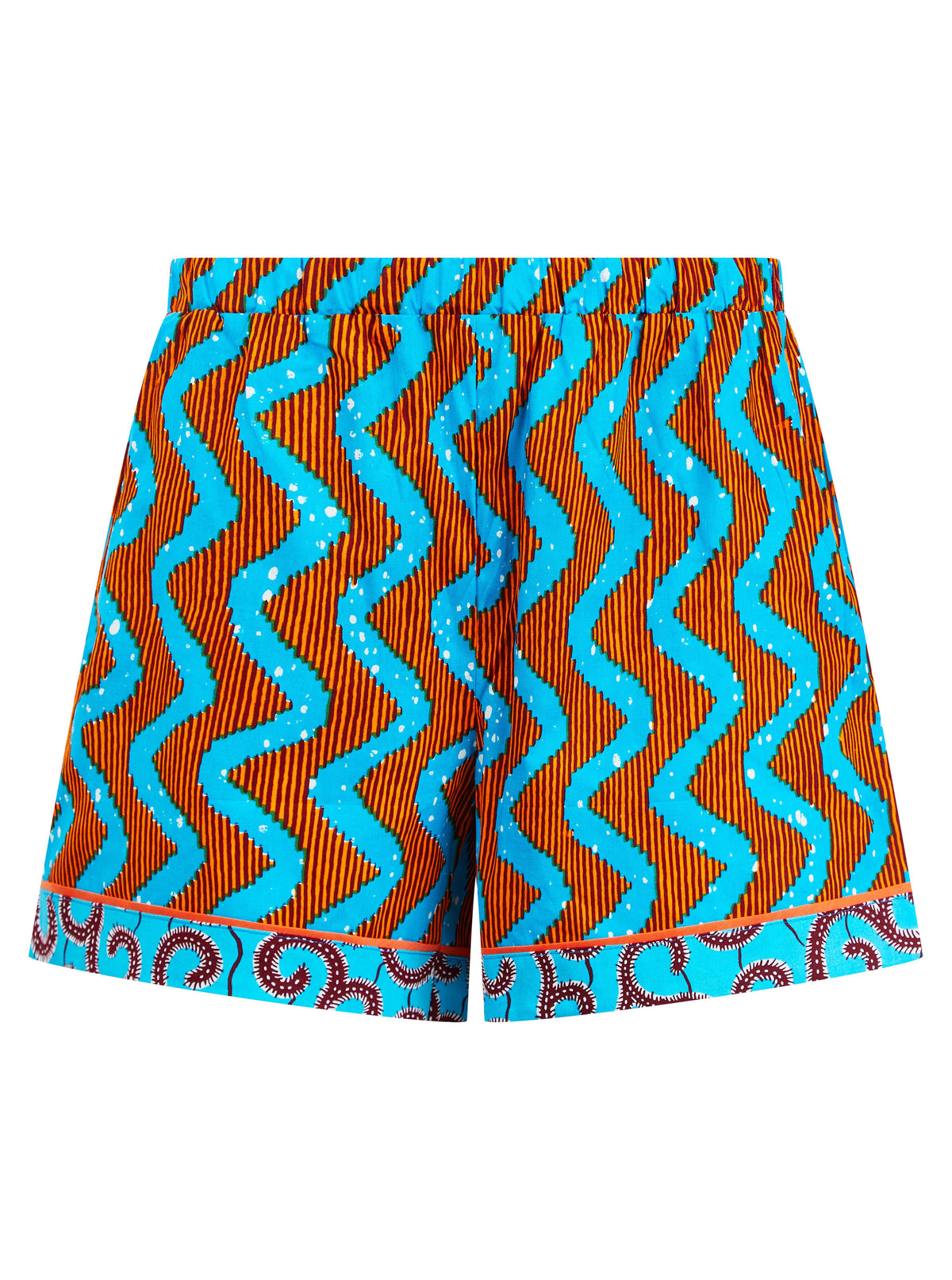 African Print Cotton Shorts Pyjama Set Amber River