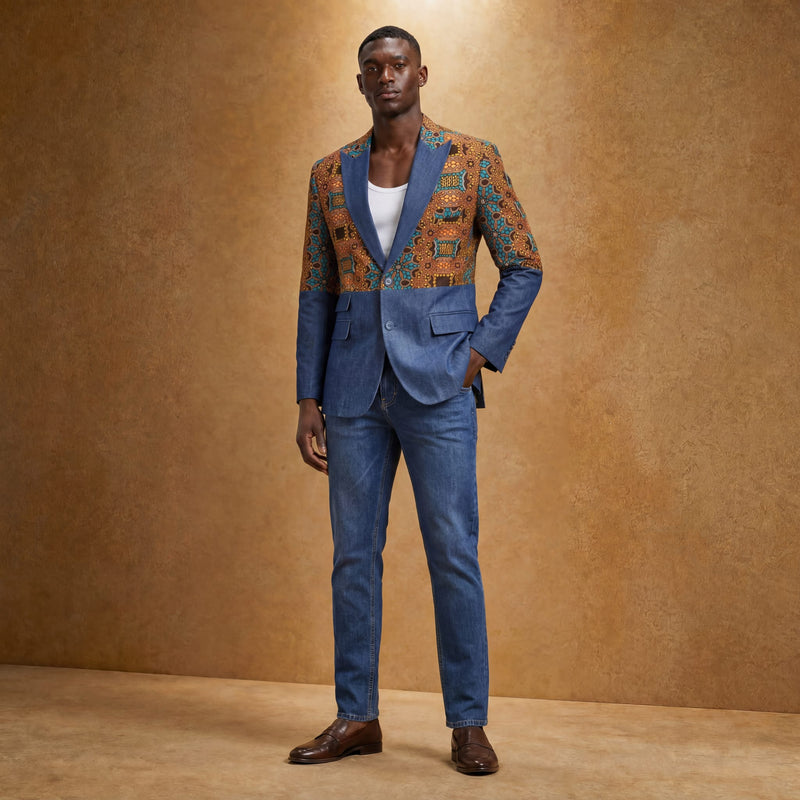 Ohema Ohene denim blazer