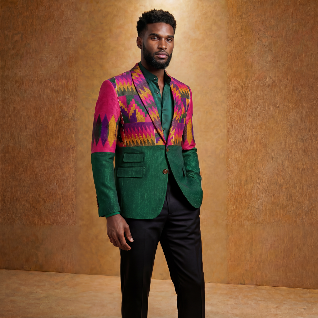 Men's Handwoven Kente Blazer