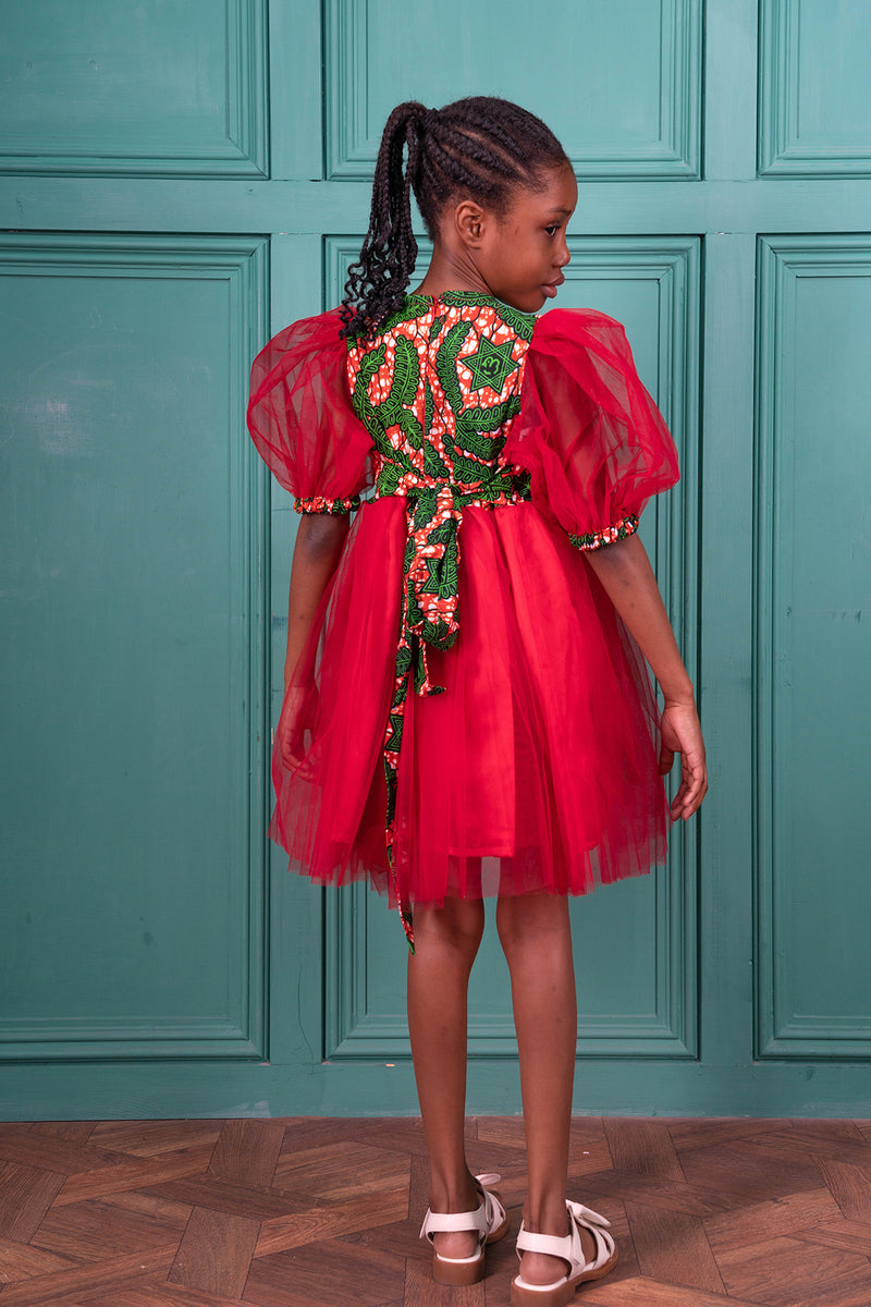 Girls Tutu African print dress
