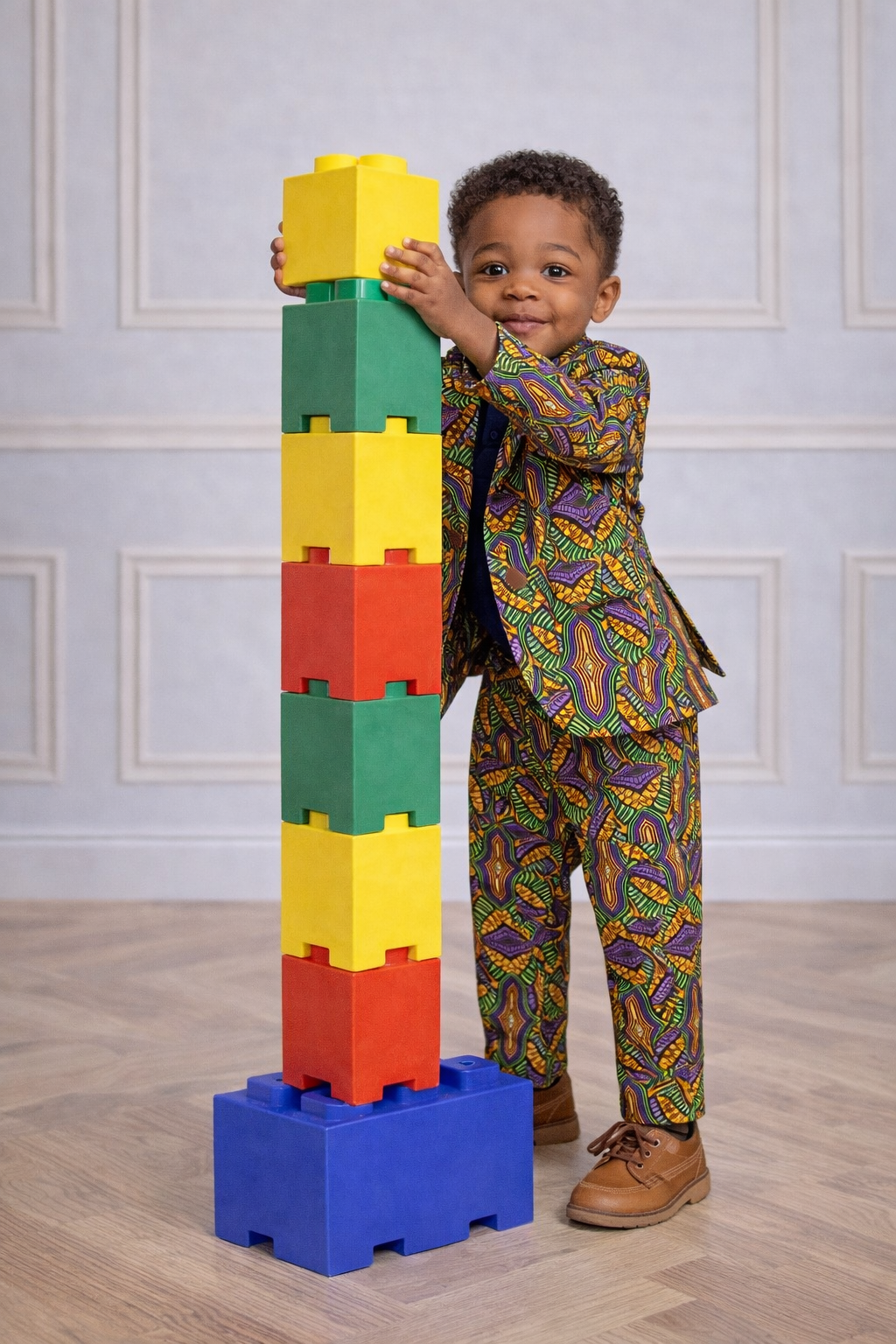 Boys African prinr suit