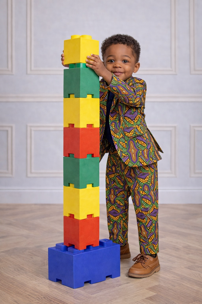 Boys African prinr suit