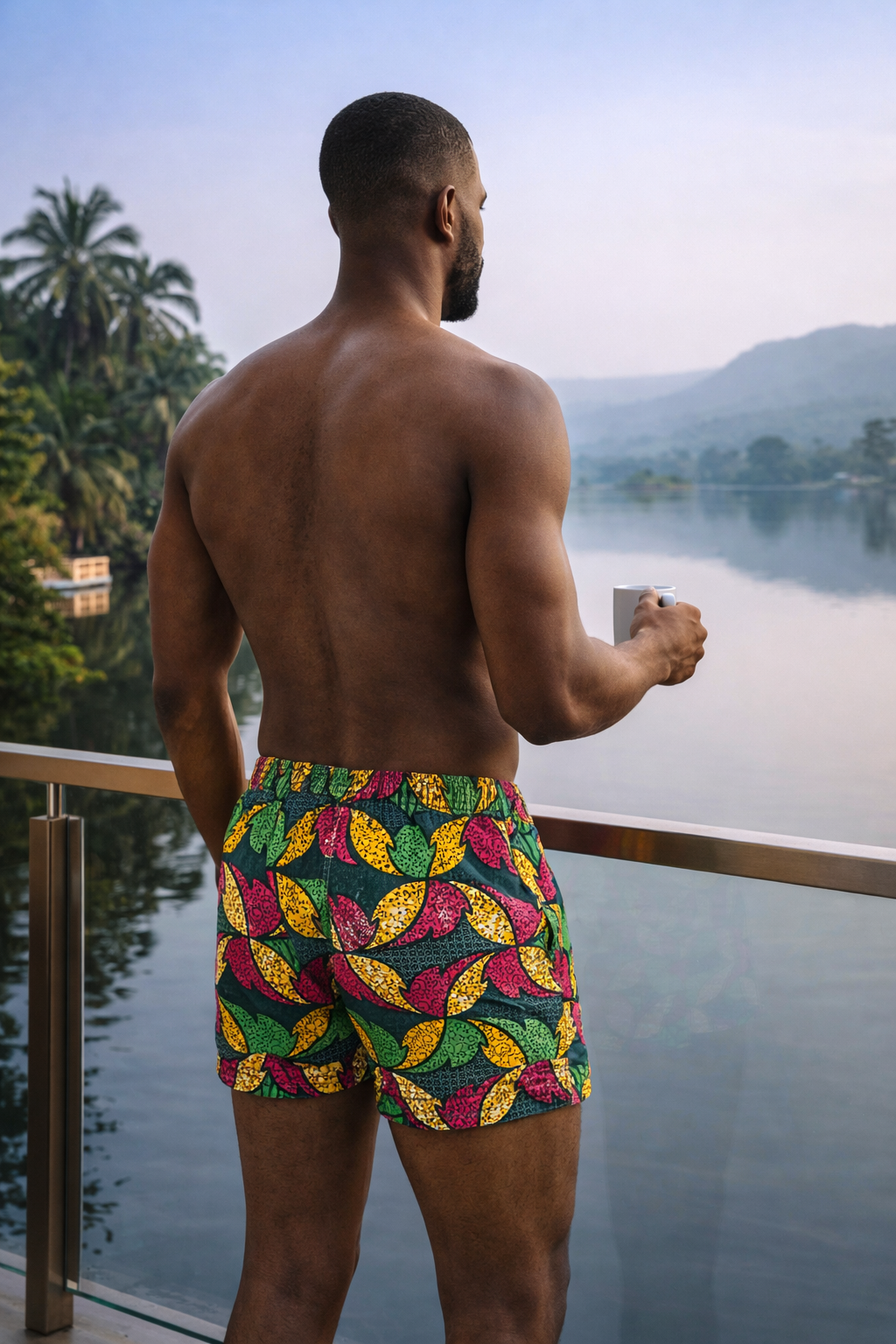 Men's African print boxer shorts