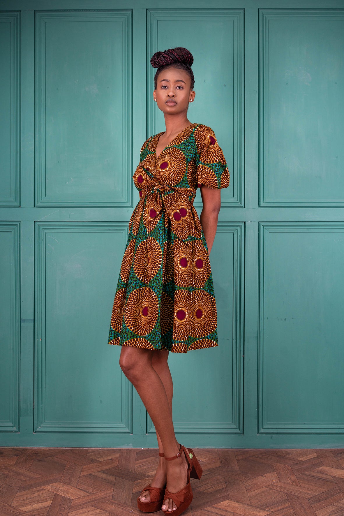 African print midi dress Ohema Ohene