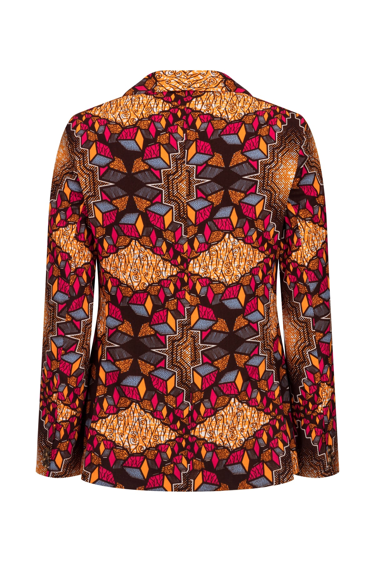 Joshua fitted African Print Blazer-Cubic - OHEMA OHENE AFRICAN INSPIRED FASHION