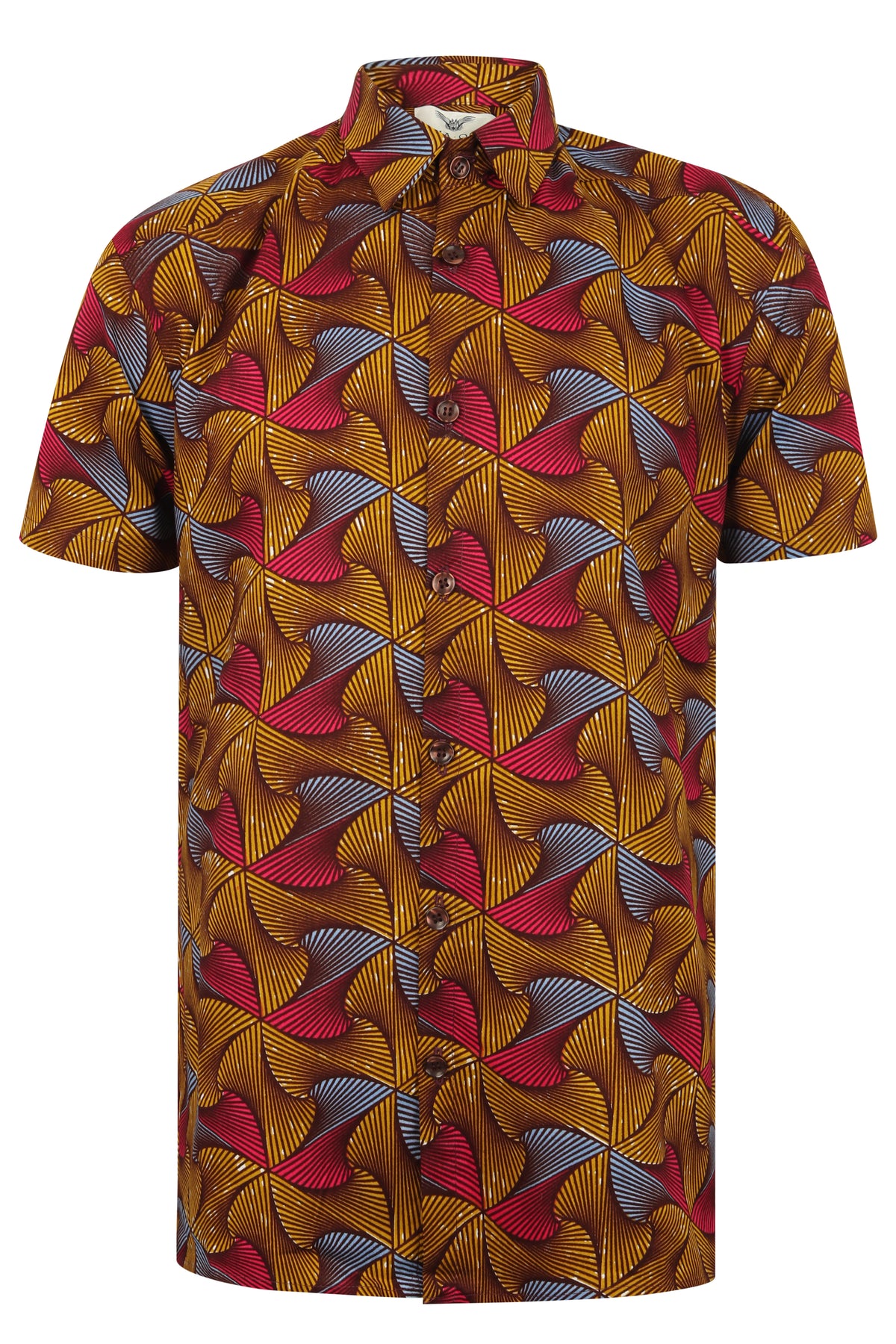 Men's SS African print shirt-Crossways - OHEMA OHENE AFRICAN INSPIRED FASHION