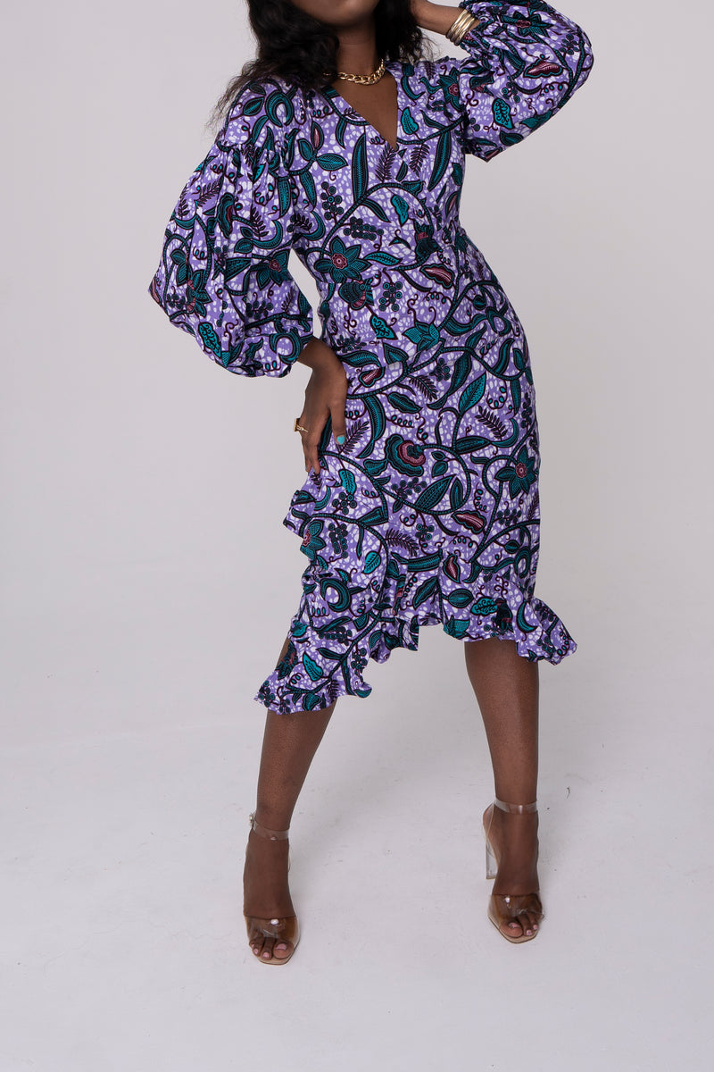 Cara Midi Dress - OHEMA OHENE AFRICAN INSPIRED FASHION