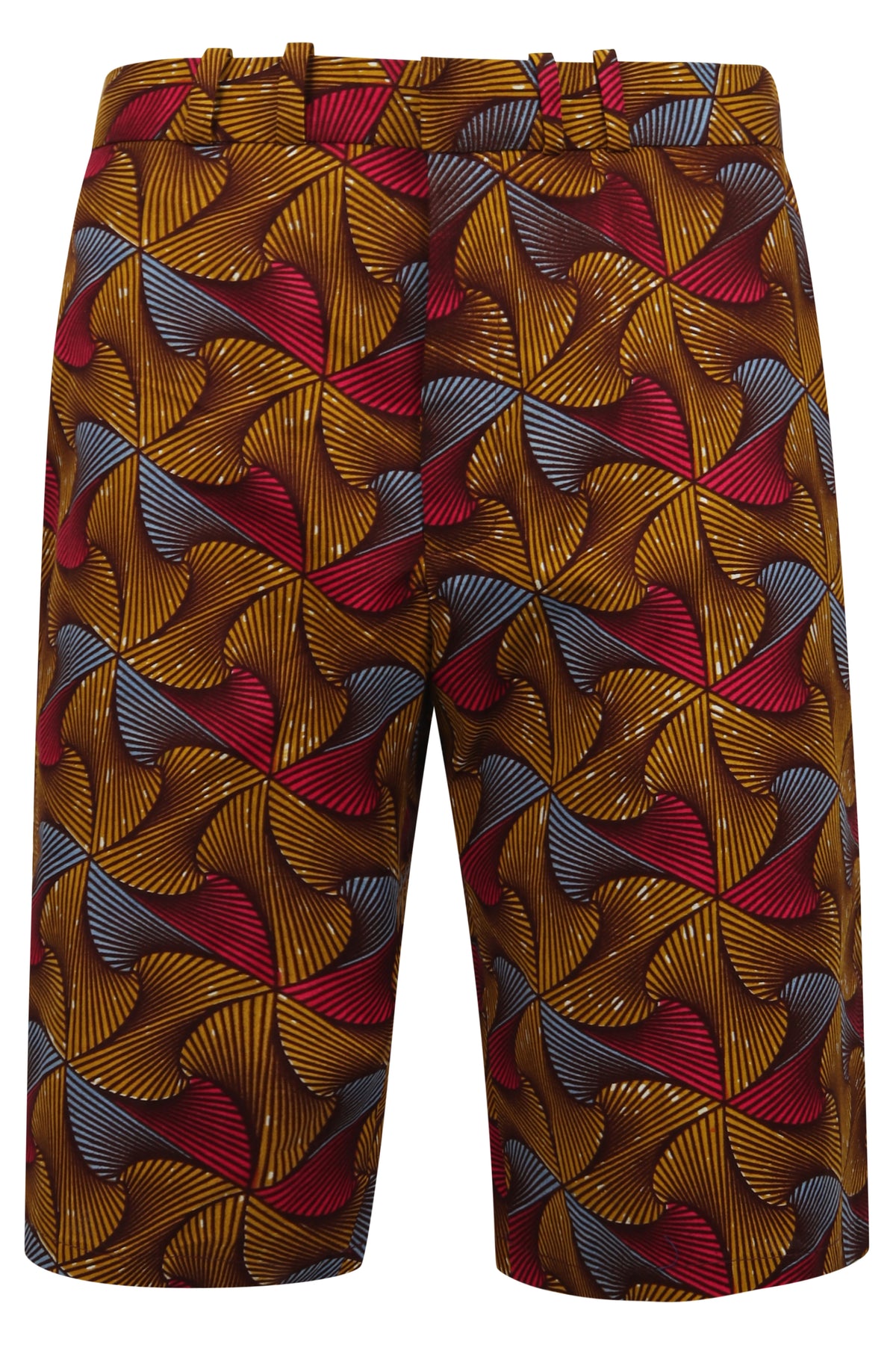 Jamie Men's African Print Fitted Shorts-Crossways - OHEMA OHENE AFRICAN INSPIRED FASHION