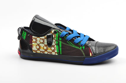 OH! Kofi African print Hi Top Sneaker-Cocobean - OHEMA OHENE AFRICAN INSPIRED FASHION