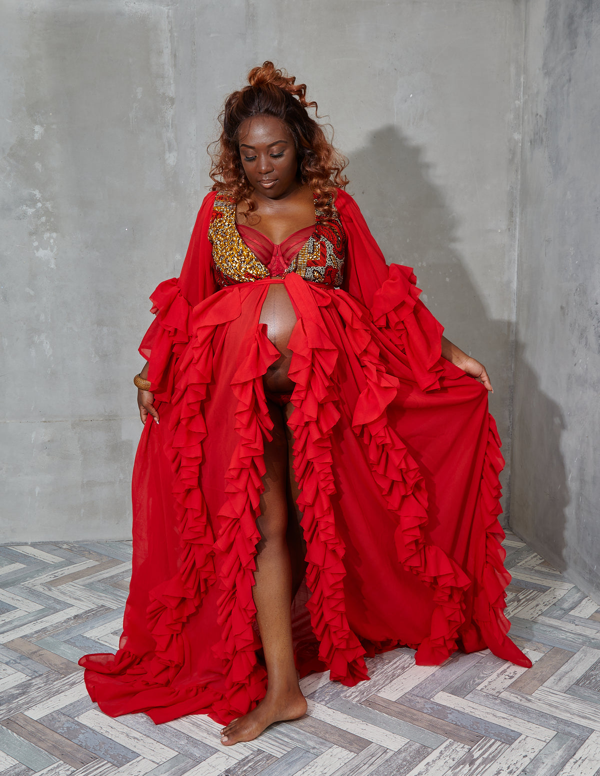 Ohemaa Maxi Maternity gown - OHEMA OHENE AFRICAN INSPIRED FASHION