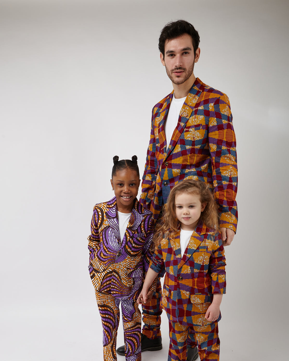 Kids Unisex Suit set-Abstract check - OHEMA OHENE AFRICAN INSPIRED FASHION