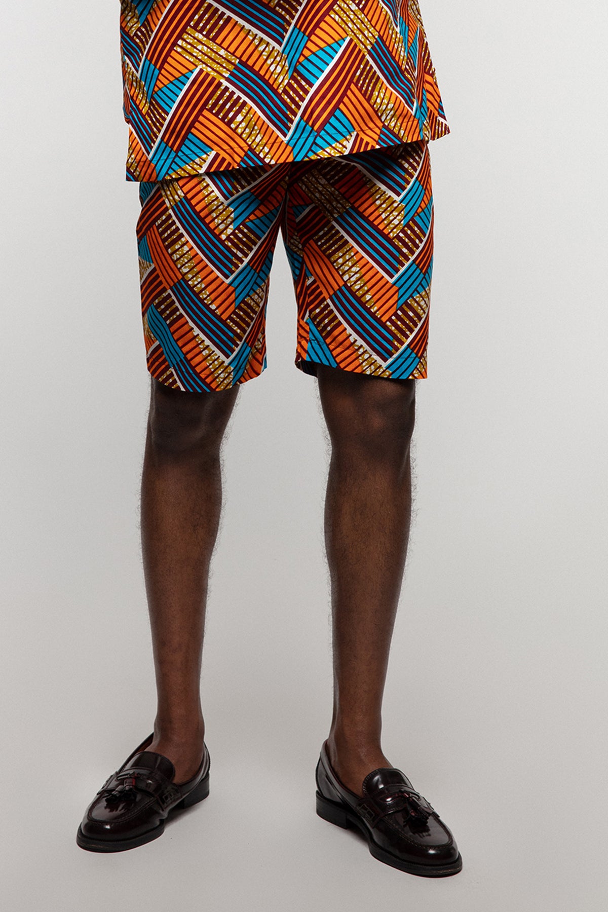 Jamie African print shorts- Chevron - OHEMA OHENE AFRICAN INSPIRED FASHION