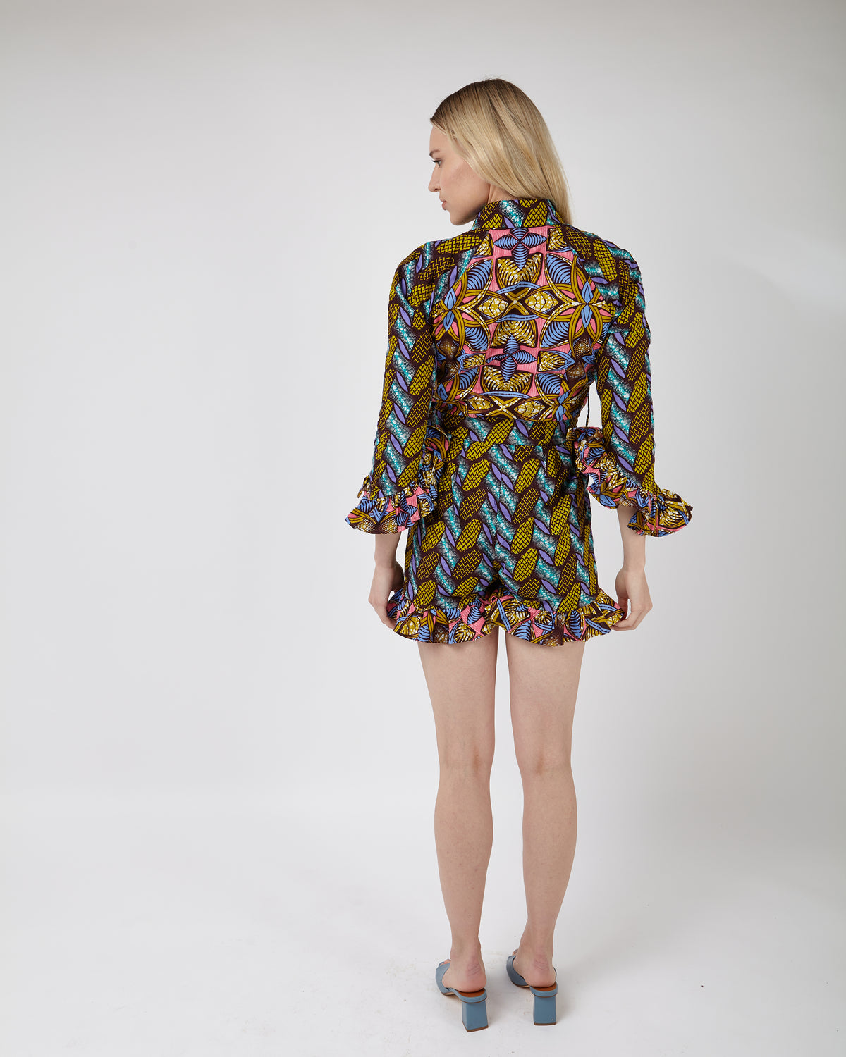 African Print clash Playsuit-Kelly - OHEMA OHENE AFRICAN INSPIRED FASHION