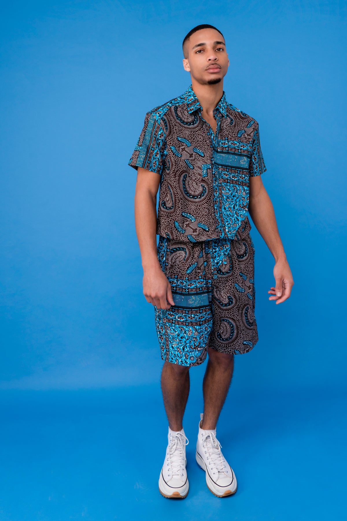 Men's African print Shorts Jumpsuit