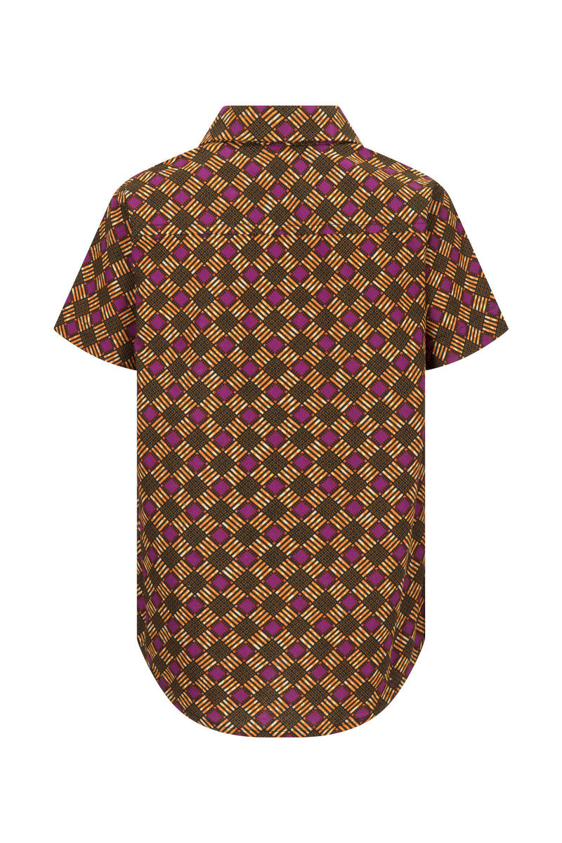 Men's African print shirt short sleeve