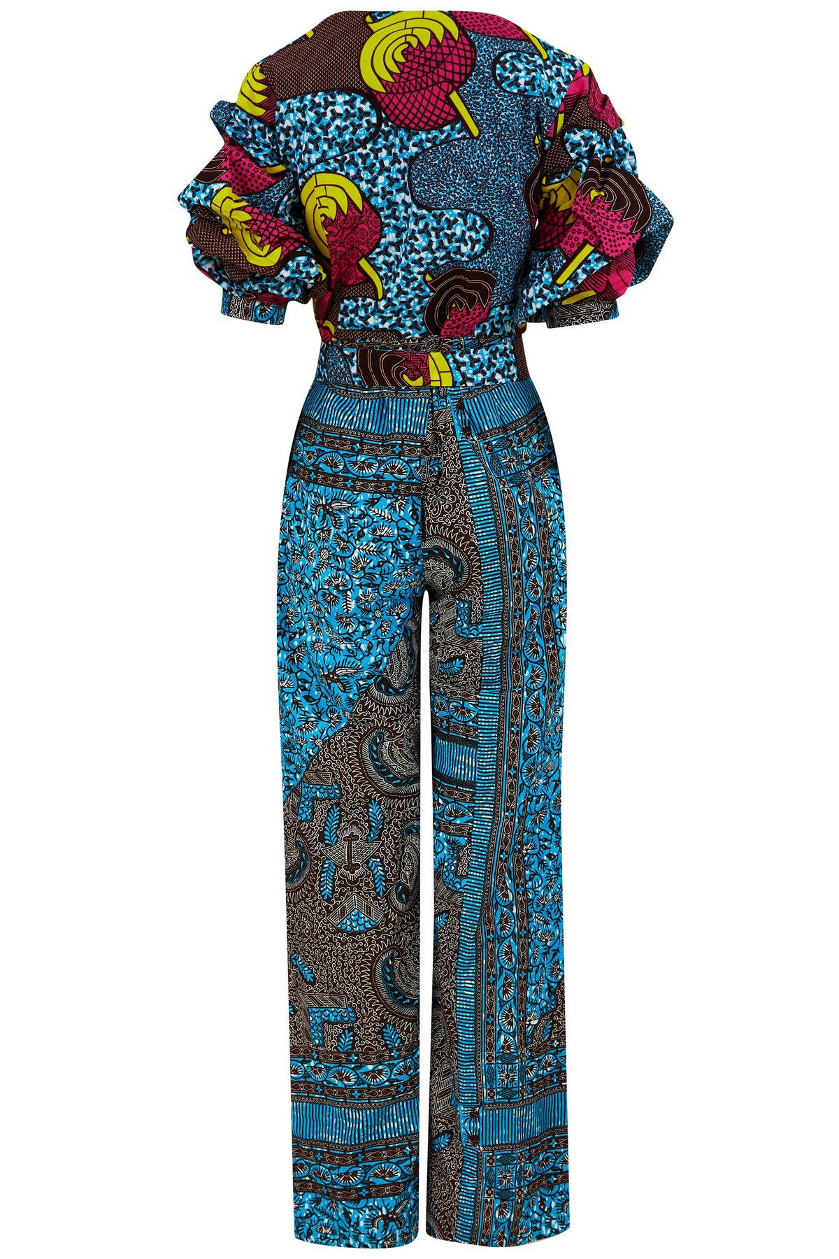 Ebony Wide leg Puff Sleeve Jumpsuit – OHEMA OHENE AFRICAN INSPIRED