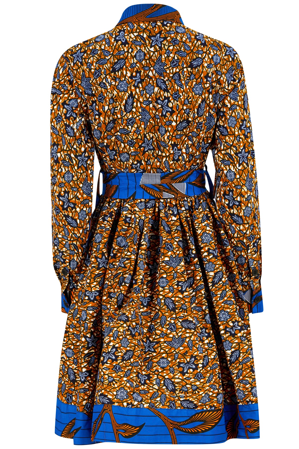 Nadia Mixed Print Shirt Dress - OHEMA OHENE AFRICAN INSPIRED FASHION