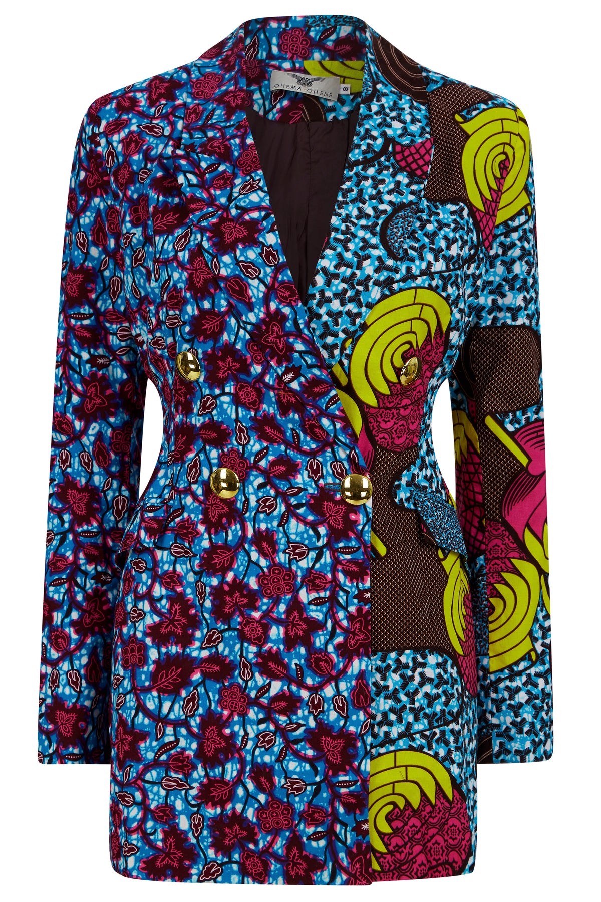 Jacqueline Print Clash African Print Blazer - OHEMA OHENE AFRICAN INSPIRED FASHION