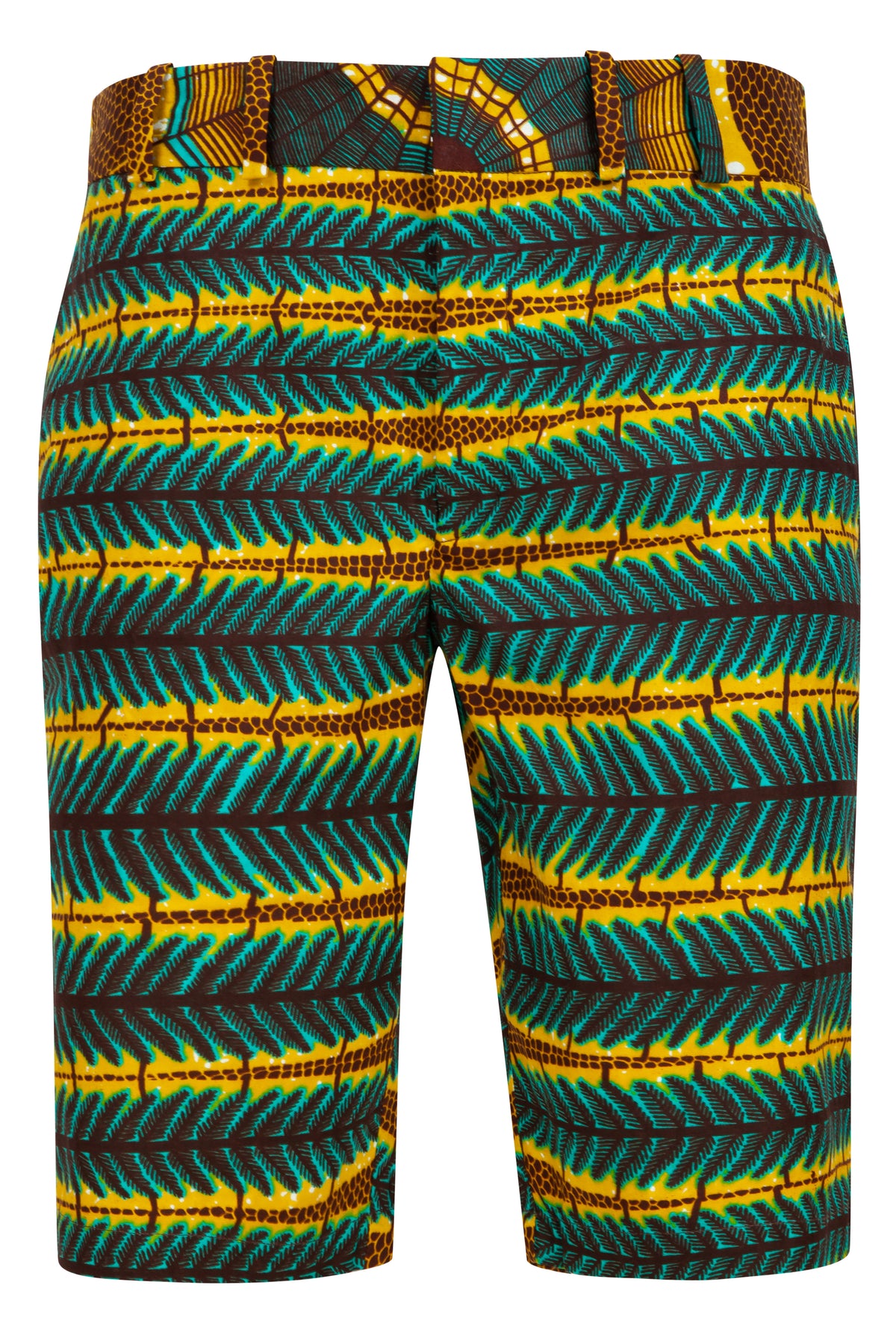 Men's African print fitted shorts-Love Web - OHEMA OHENE AFRICAN INSPIRED FASHION