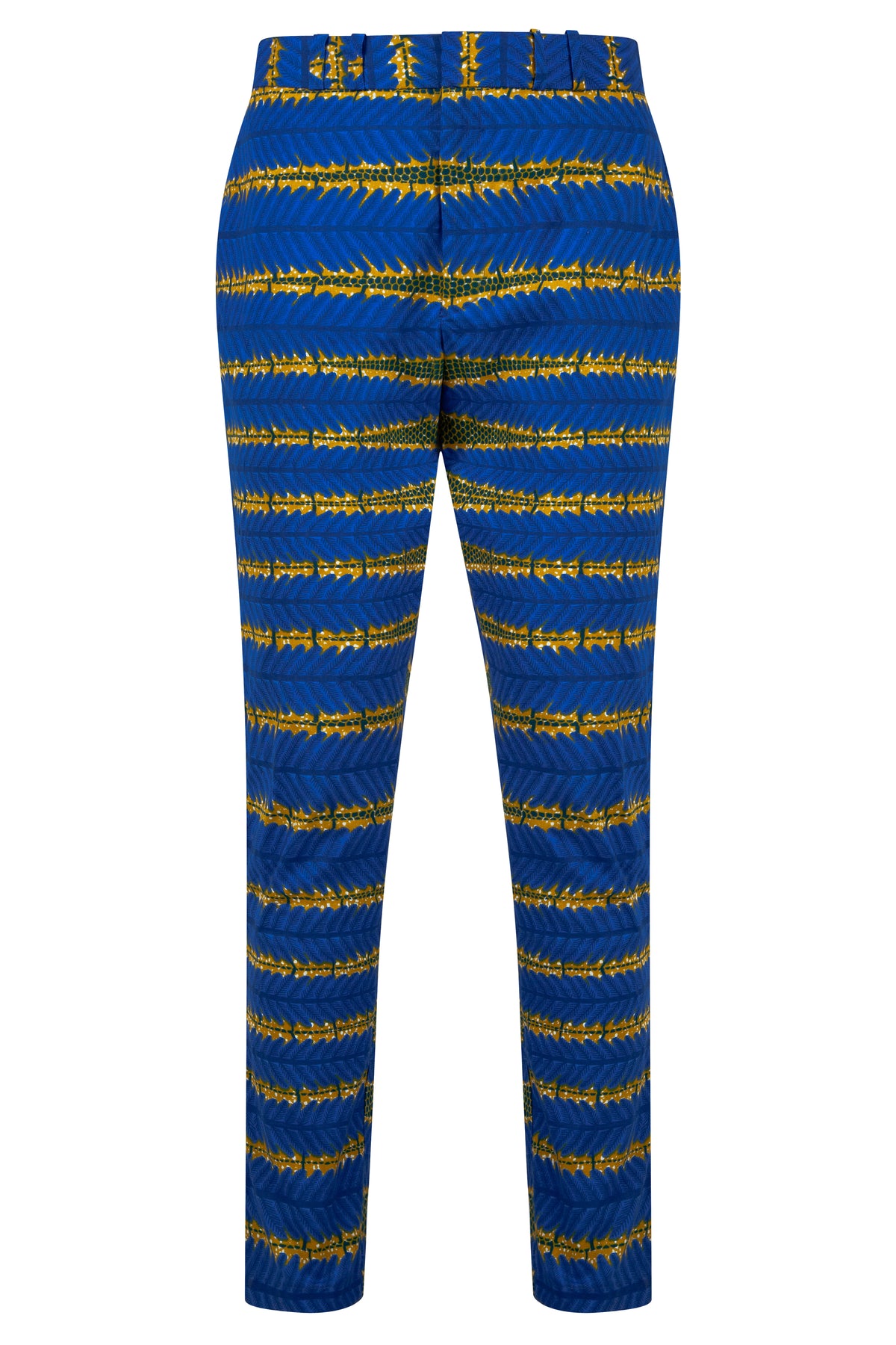 Osei Men's African print fitted trousers-Spider Web - OHEMA OHENE AFRICAN INSPIRED FASHION