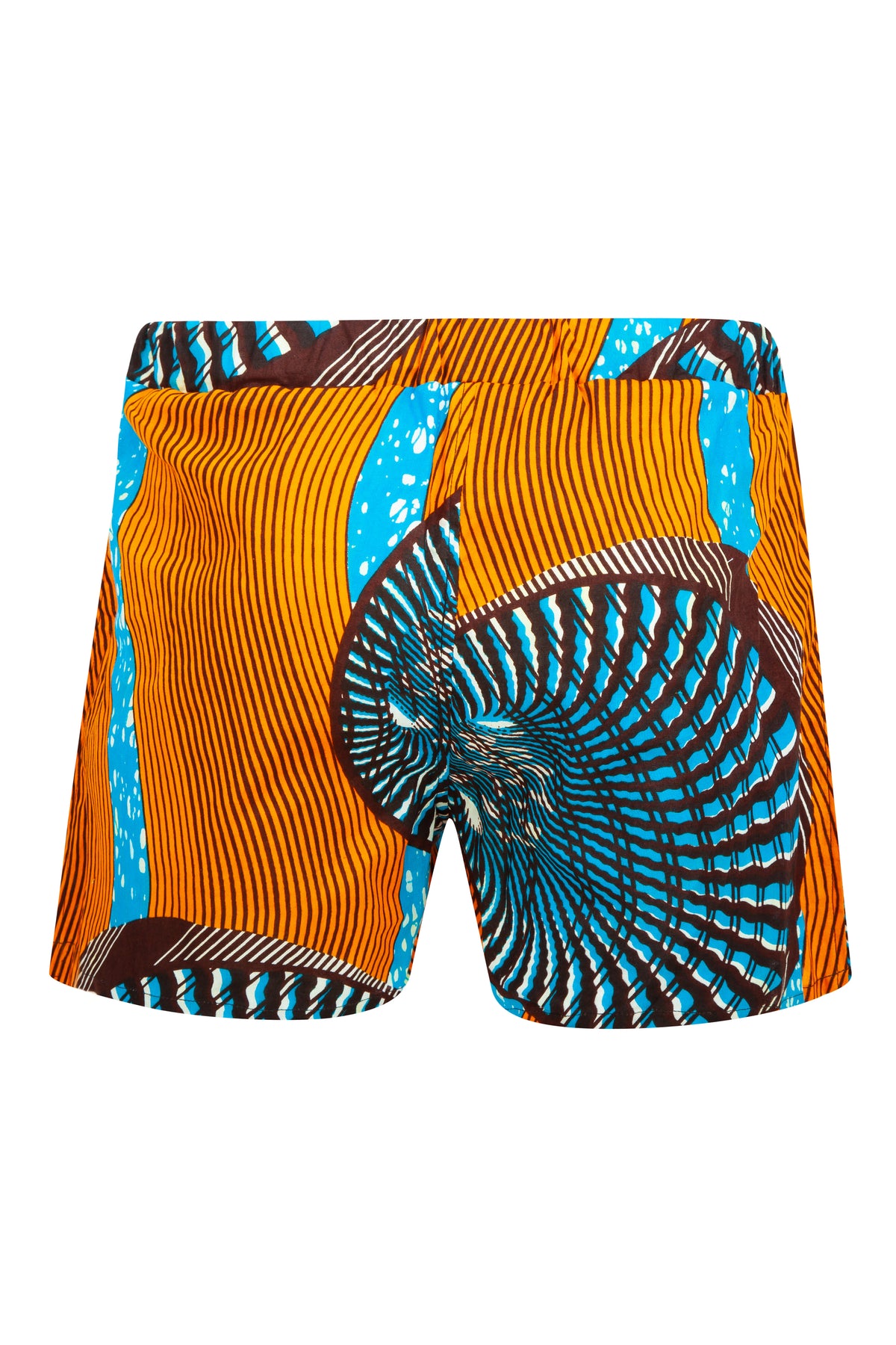 African Print Boxer Shorts-Orange - OHEMA OHENE AFRICAN INSPIRED FASHION