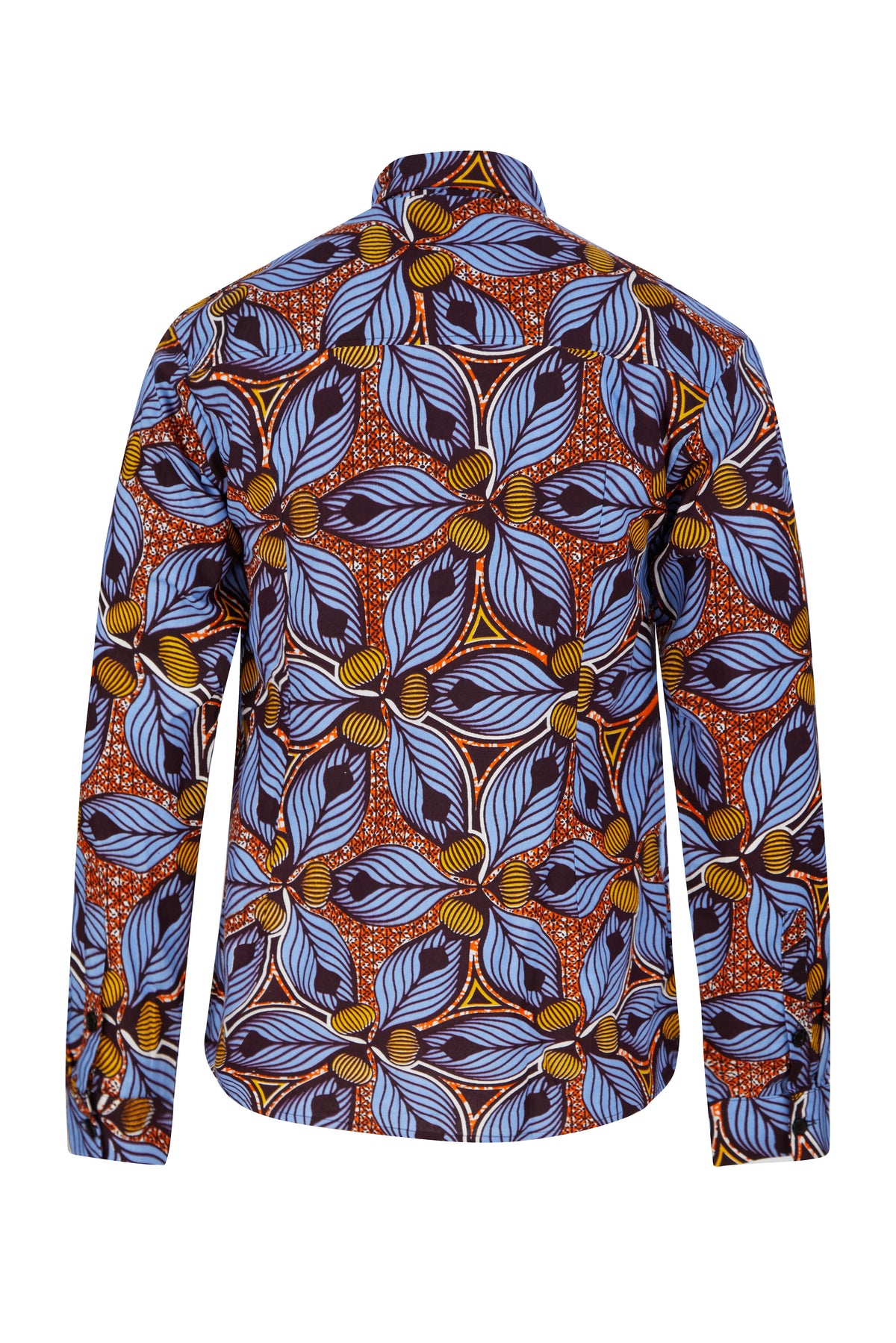 Long sleeve Tiger Lily African print shirt - OHEMA OHENE AFRICAN INSPIRED FASHION
