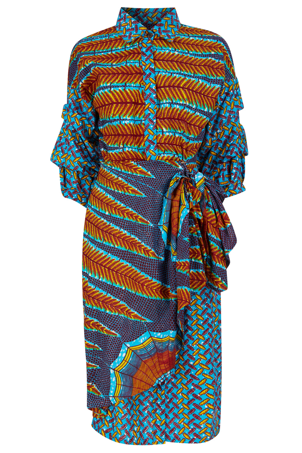 Ama Midi Wrapper Shirt Dress – OHEMA OHENE AFRICAN INSPIRED FASHION