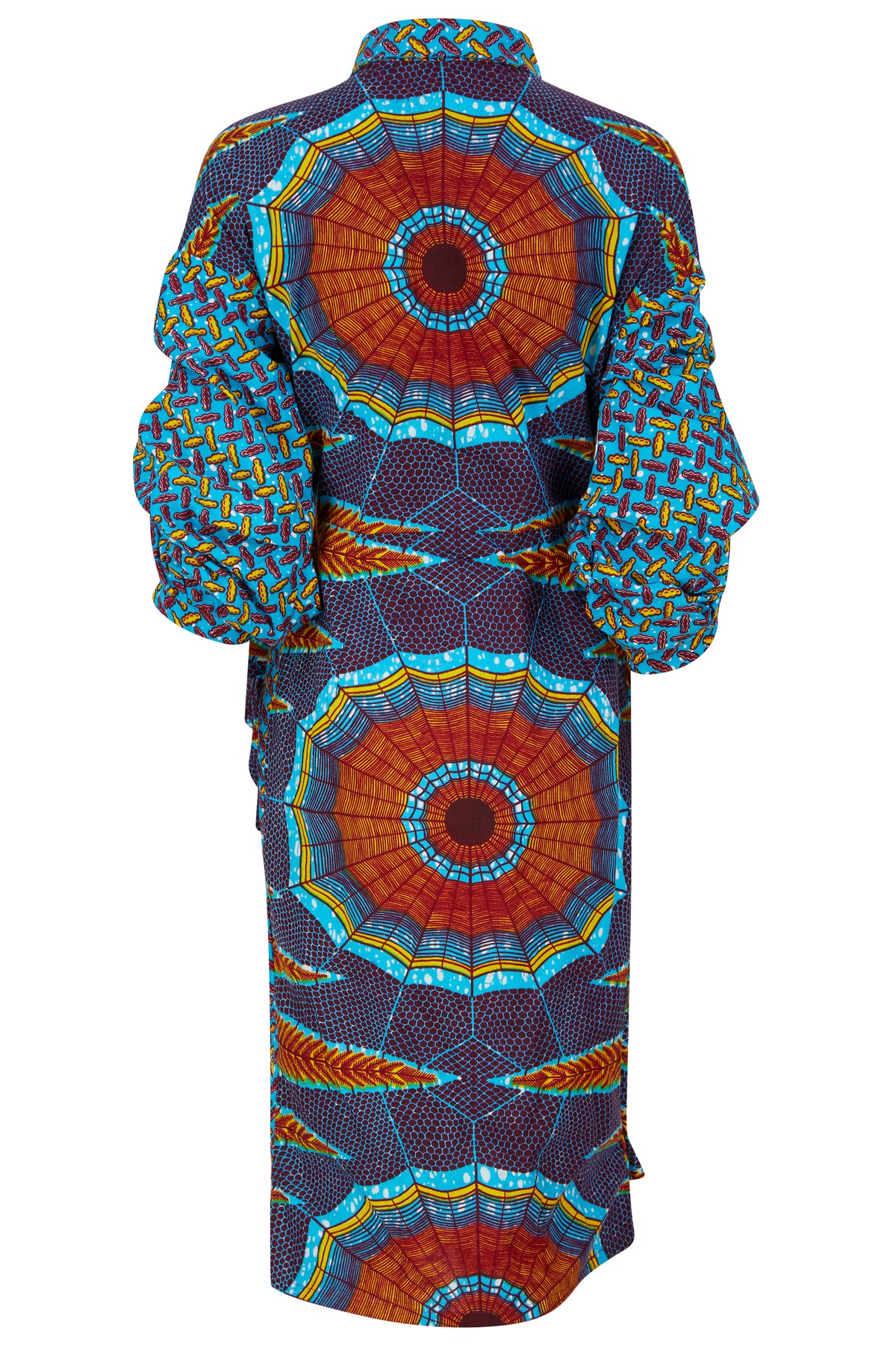 Ama Midi Wrapper Shirt Dress - OHEMA OHENE AFRICAN INSPIRED FASHION