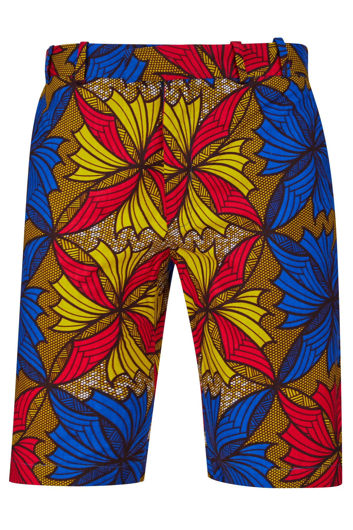 Jamie African print shorts-3D Floral - OHEMA OHENE AFRICAN INSPIRED FASHION
