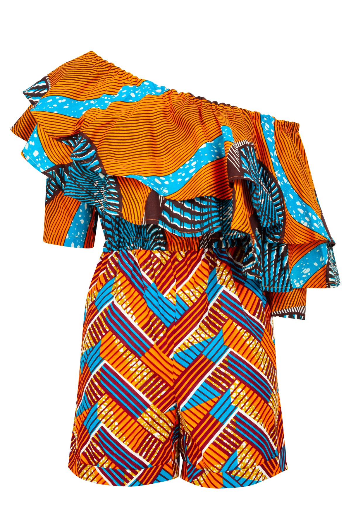 African print playsuit