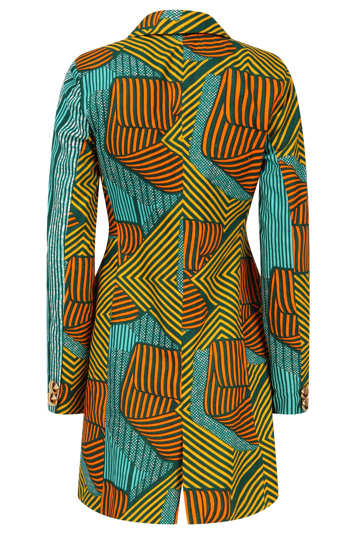 African print blazer dress Ohema Ohene