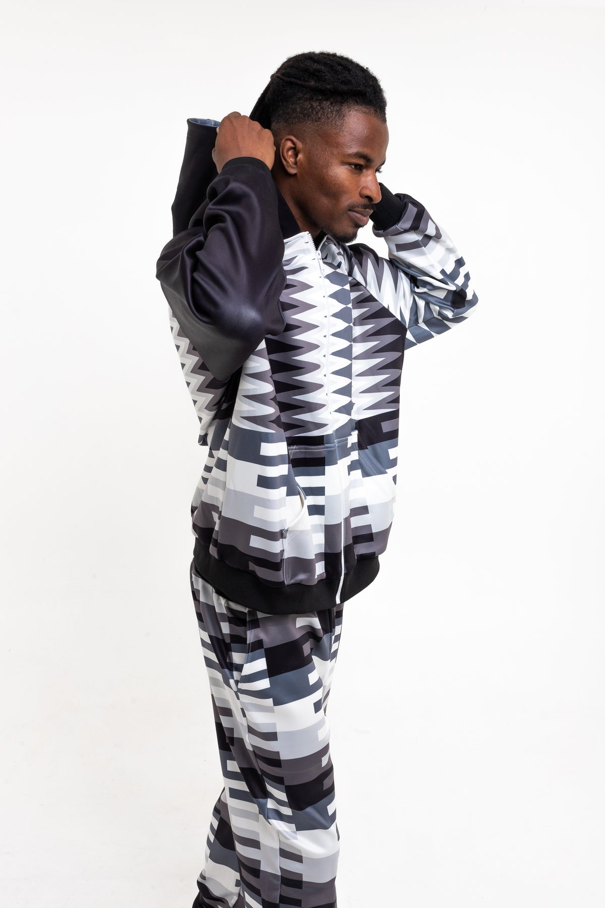 Luxe tracksuit black - OHEMA OHENE AFRICAN INSPIRED FASHION