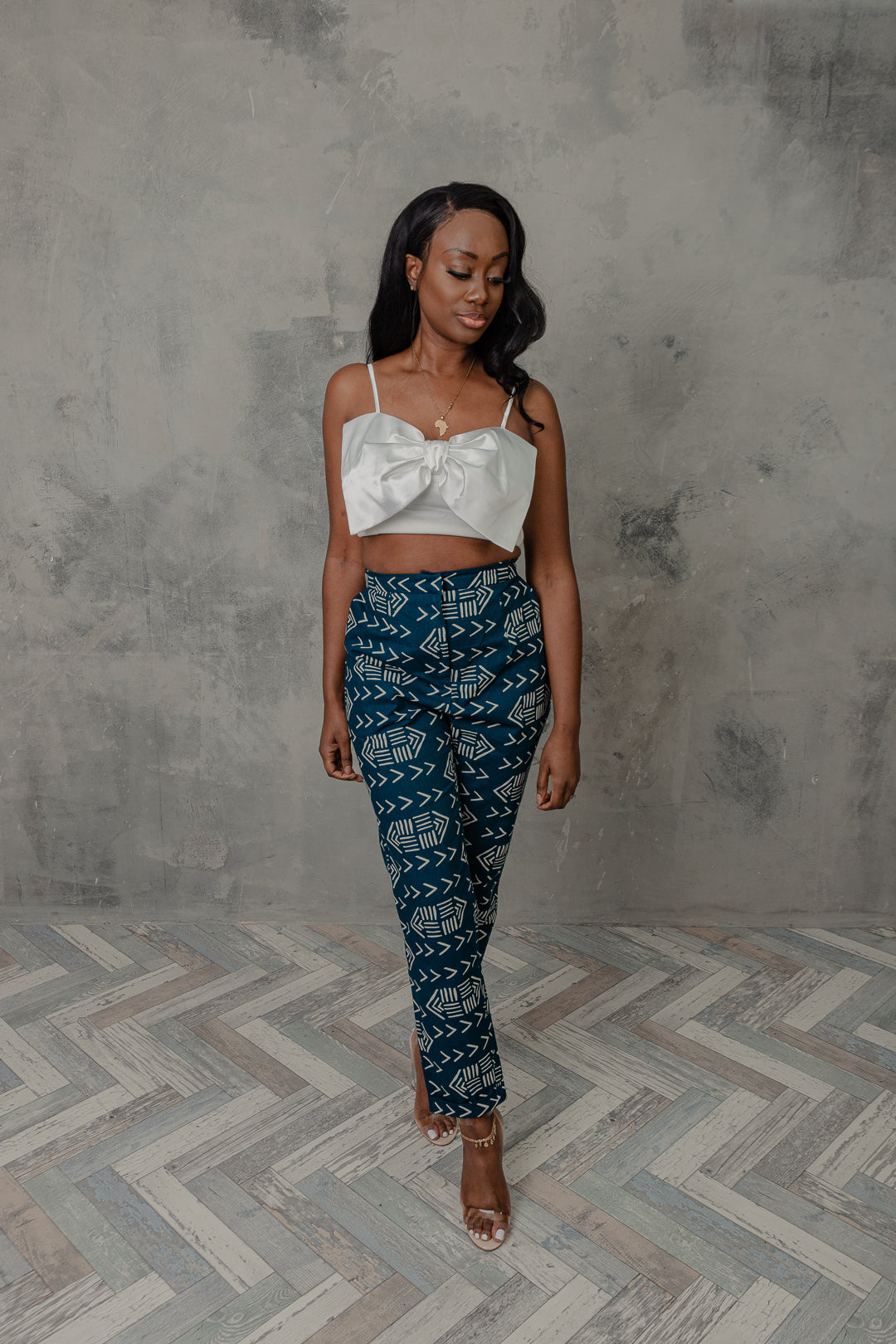Dee High Waisted Mudcloth Trousers