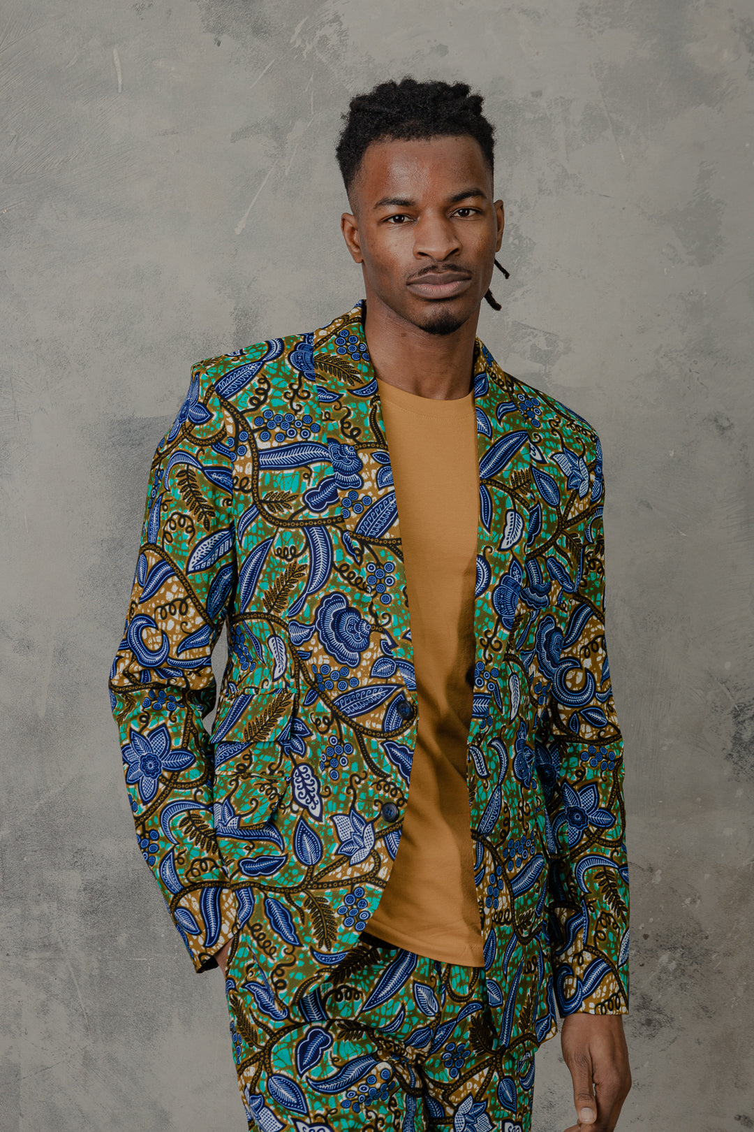 African print hot sale mens blazer