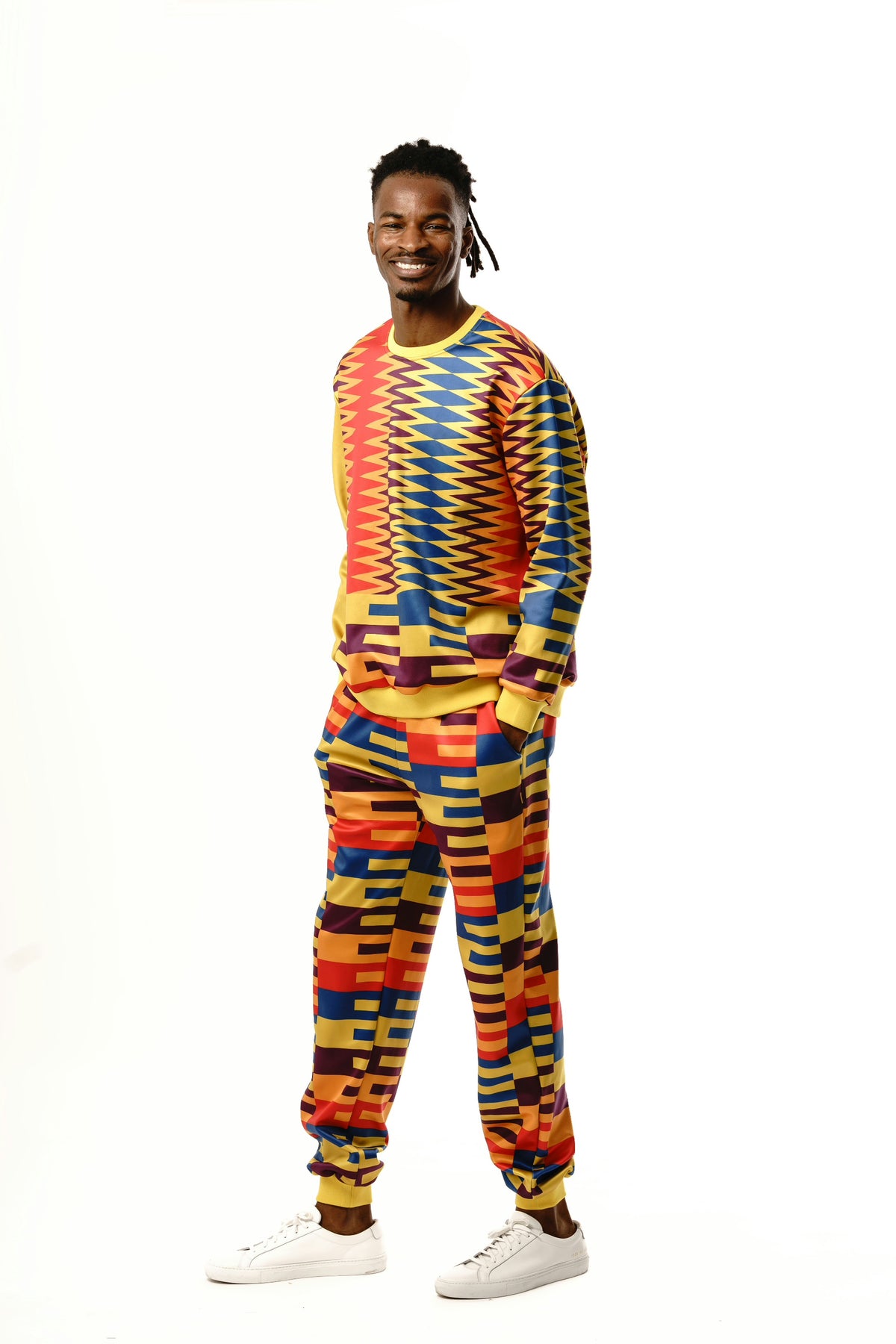 Lux Kente Co Ord Tracksuit-Heritage - OHEMA OHENE AFRICAN INSPIRED FASHION